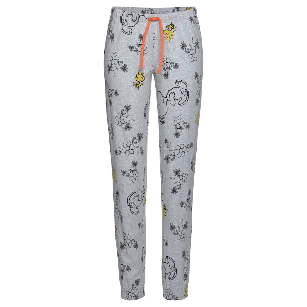 Peanuts Pyjama (2 tlg. 1 Druck Snoopy mit Woodstock und Stück)