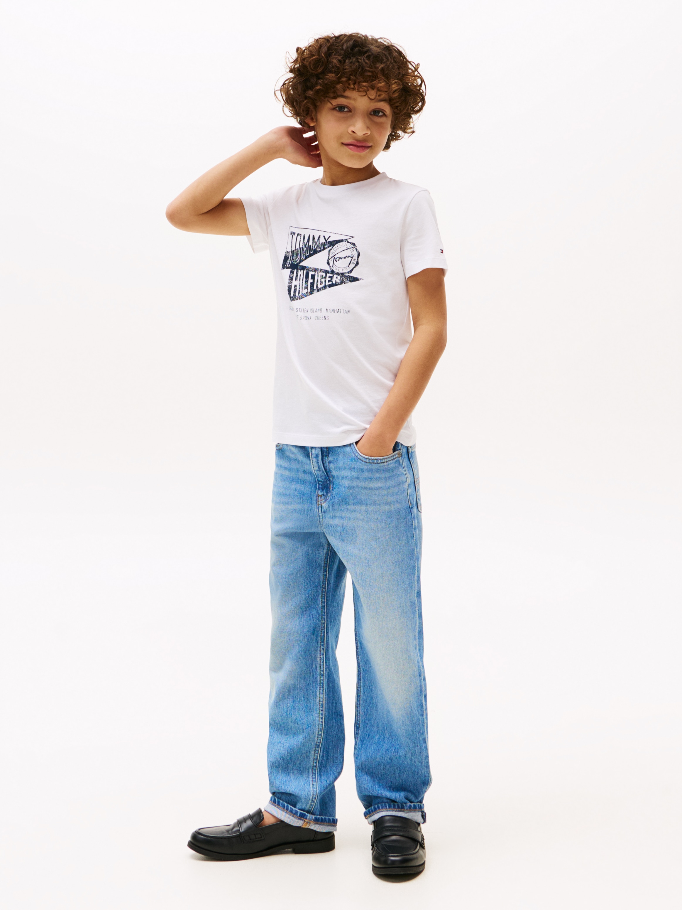 Tommy Hilfiger T-Shirt »TEXTURED GRAPHIC PRINT TEE SS«, für Kinder bis 16 Jahre