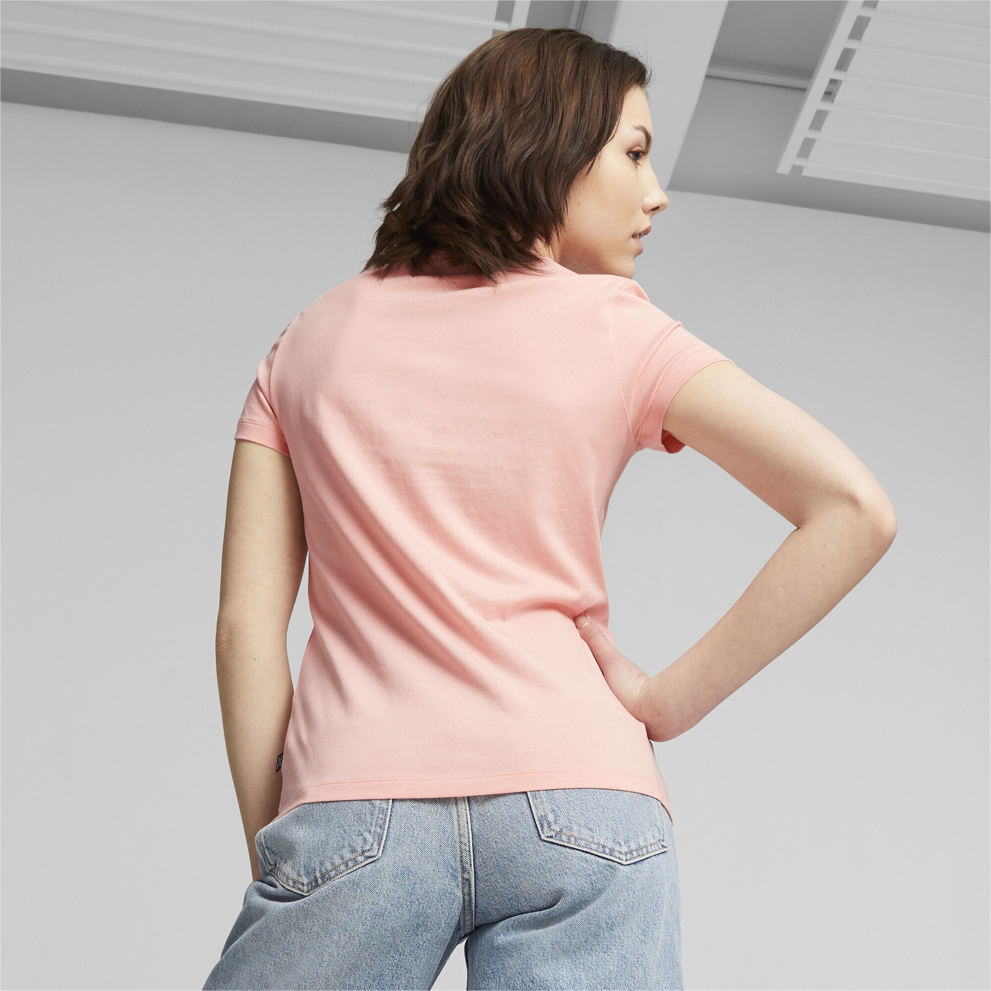 PUMA T-Shirt »Essentials+ Metallic Logo Damen T-Shirt« für bestellen | BAUR