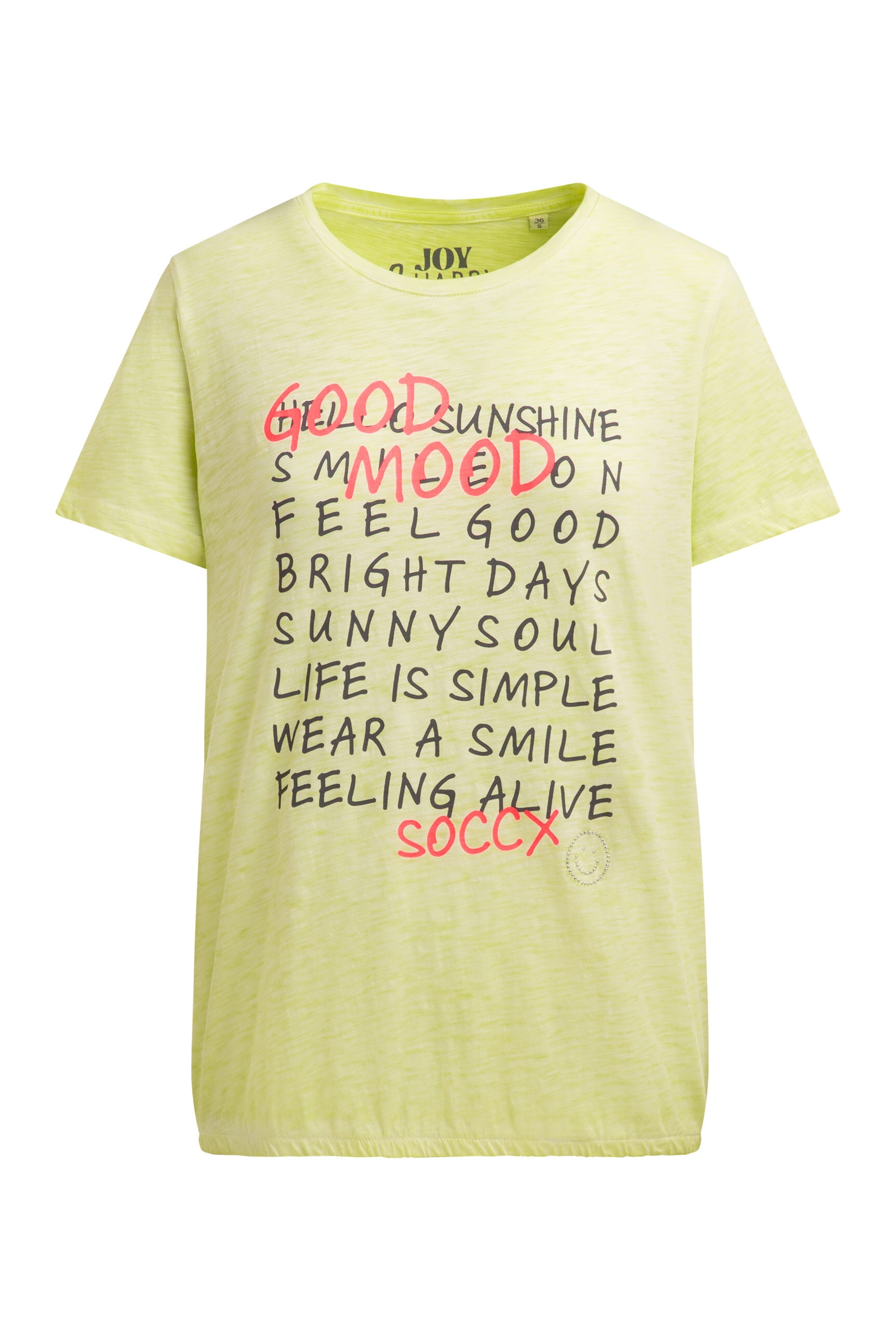 SOCCX Rundhalsshirt mit Gummizug im Saum