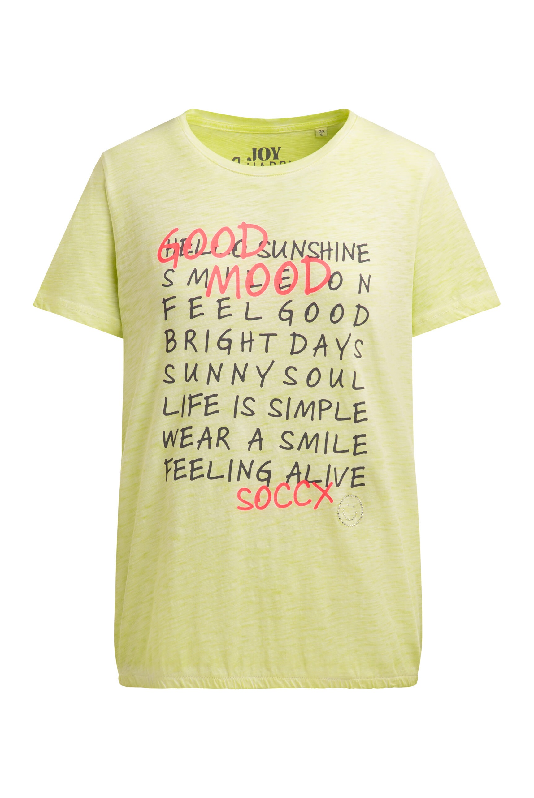 SOCCX Rundhalsshirt mit Gummizug im Saum günstig online kaufen