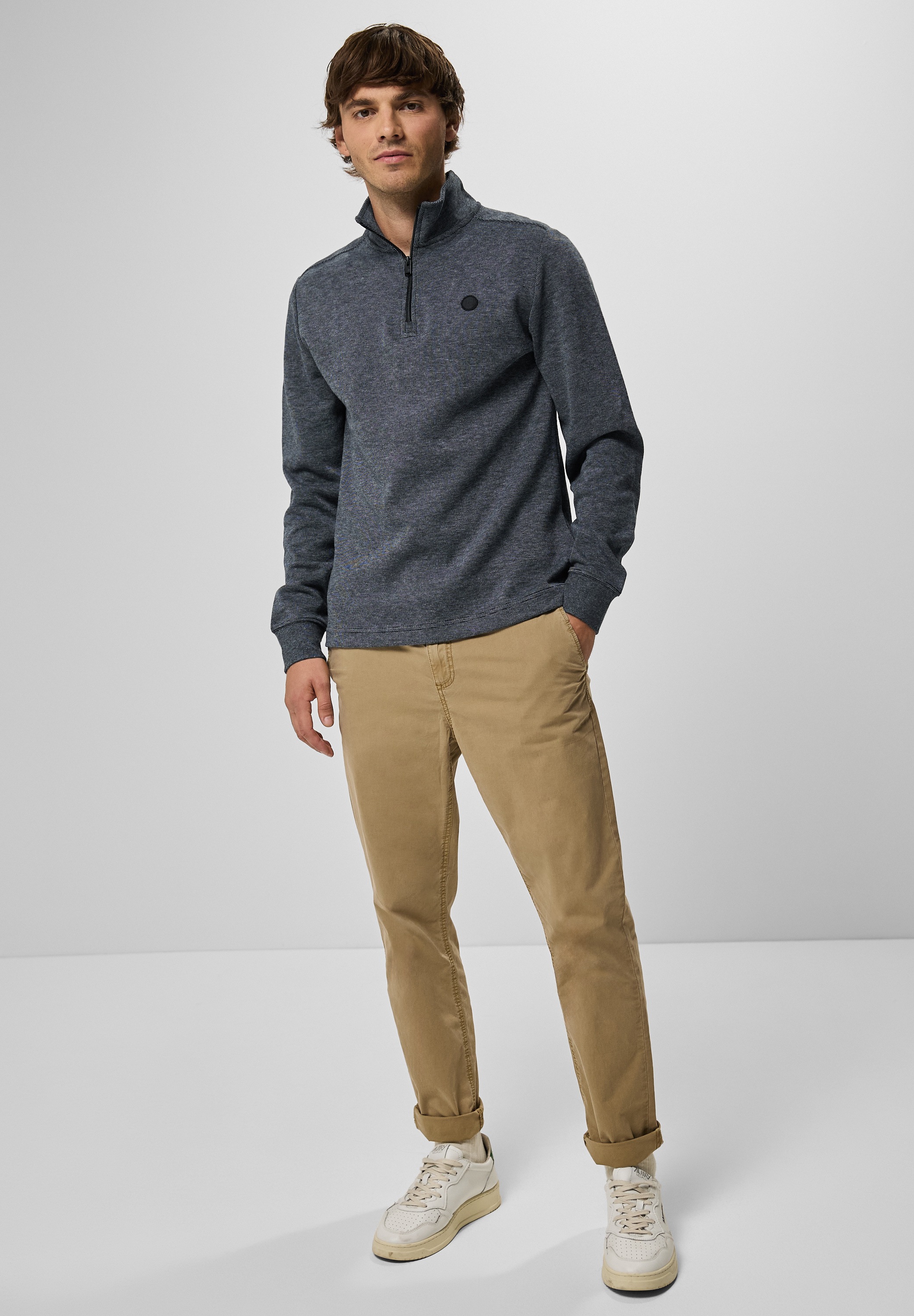 STREET ONE MEN Langarmshirt, im soften Baumwoll-Mix