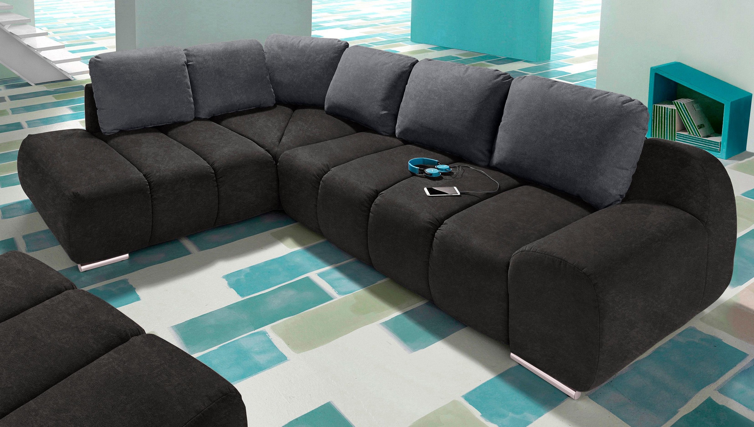 Home affaire Ecksofa "Bono L-Form" mit Ottomane, wahlweise mit Bettfunktion günstig online kaufen