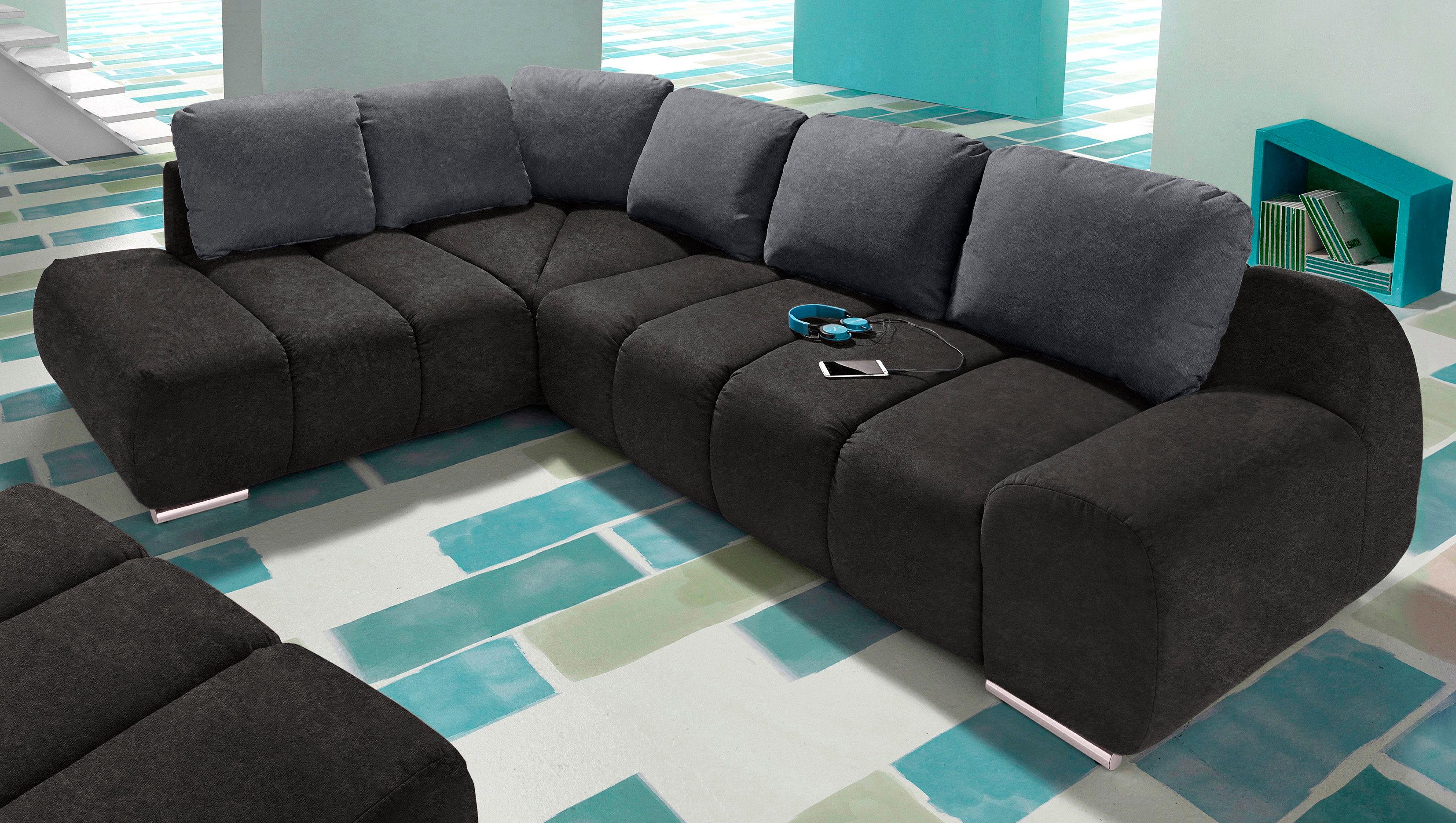 OTTO home Ecksofa "Bono L-Form" mit Ottomane, wahlweise mit Schlaffunktion
