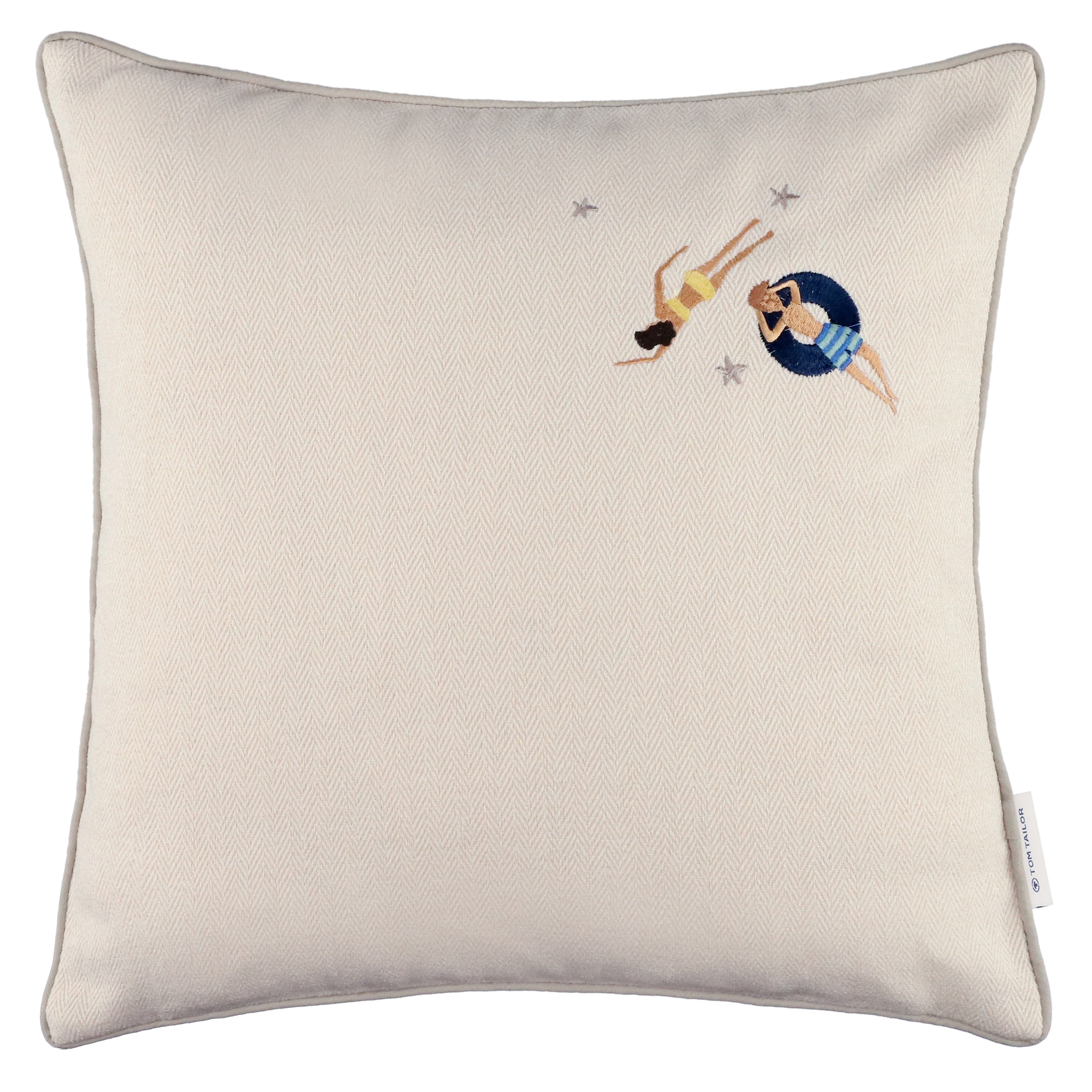 TOM TAILOR HOME Kissenbezug "Swimmer" maritimes Dessin