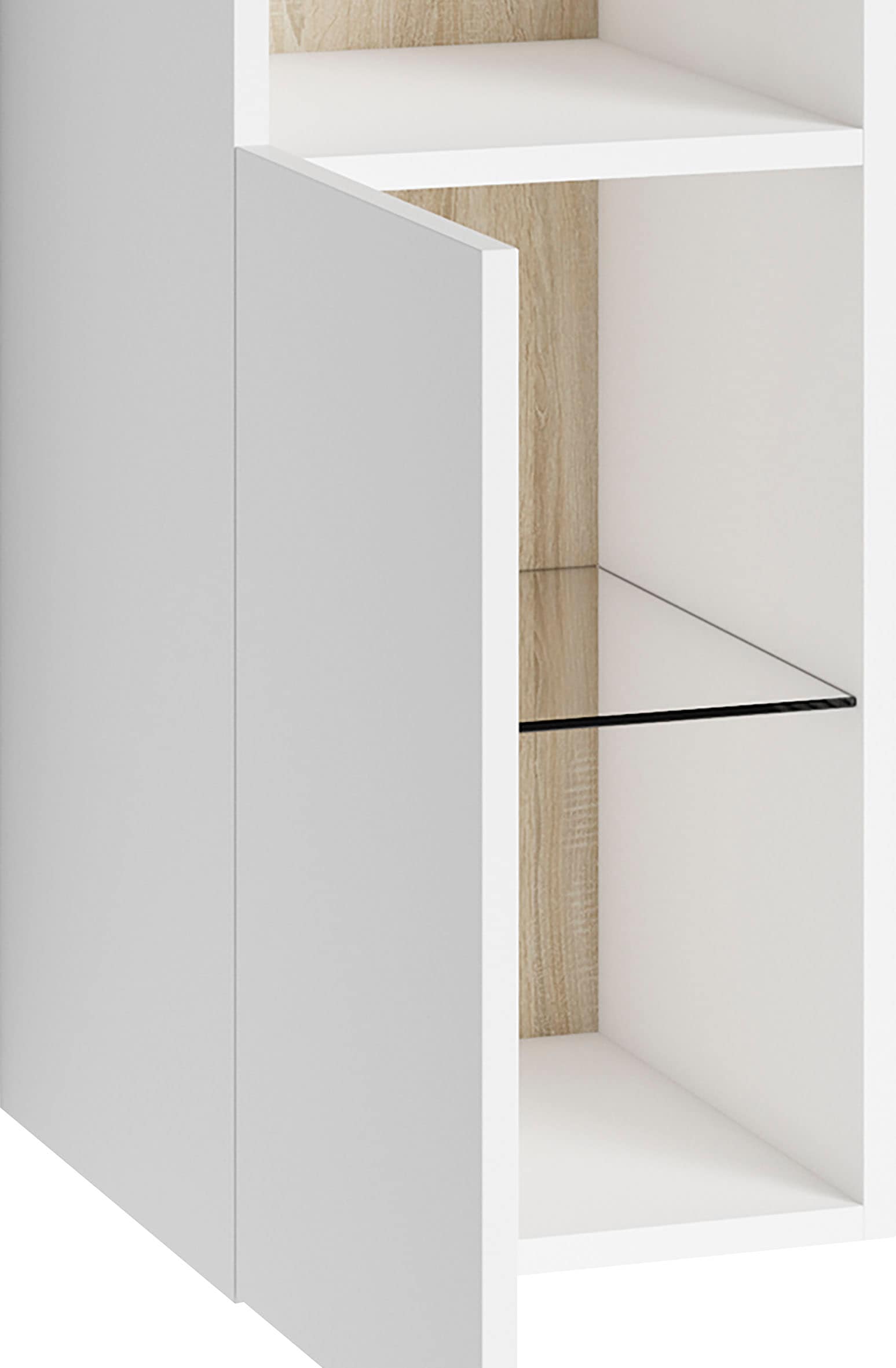 byLIVING Midischrank »Marino«, Höhe 131 cm, mit 2 Türen und 1 offenem Fach