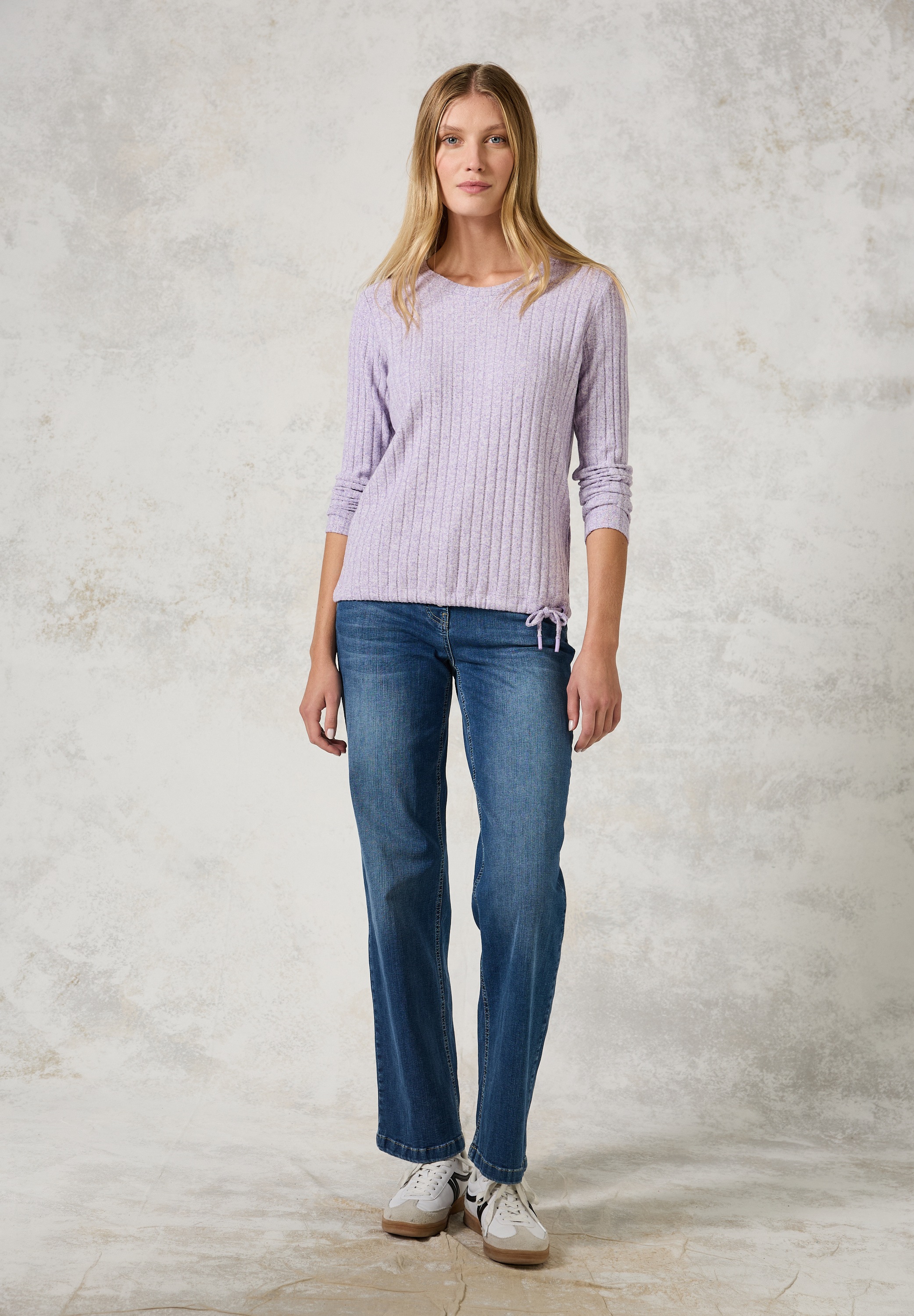 Thumbnail - Cecil Langarmshirt, mit Materialmix