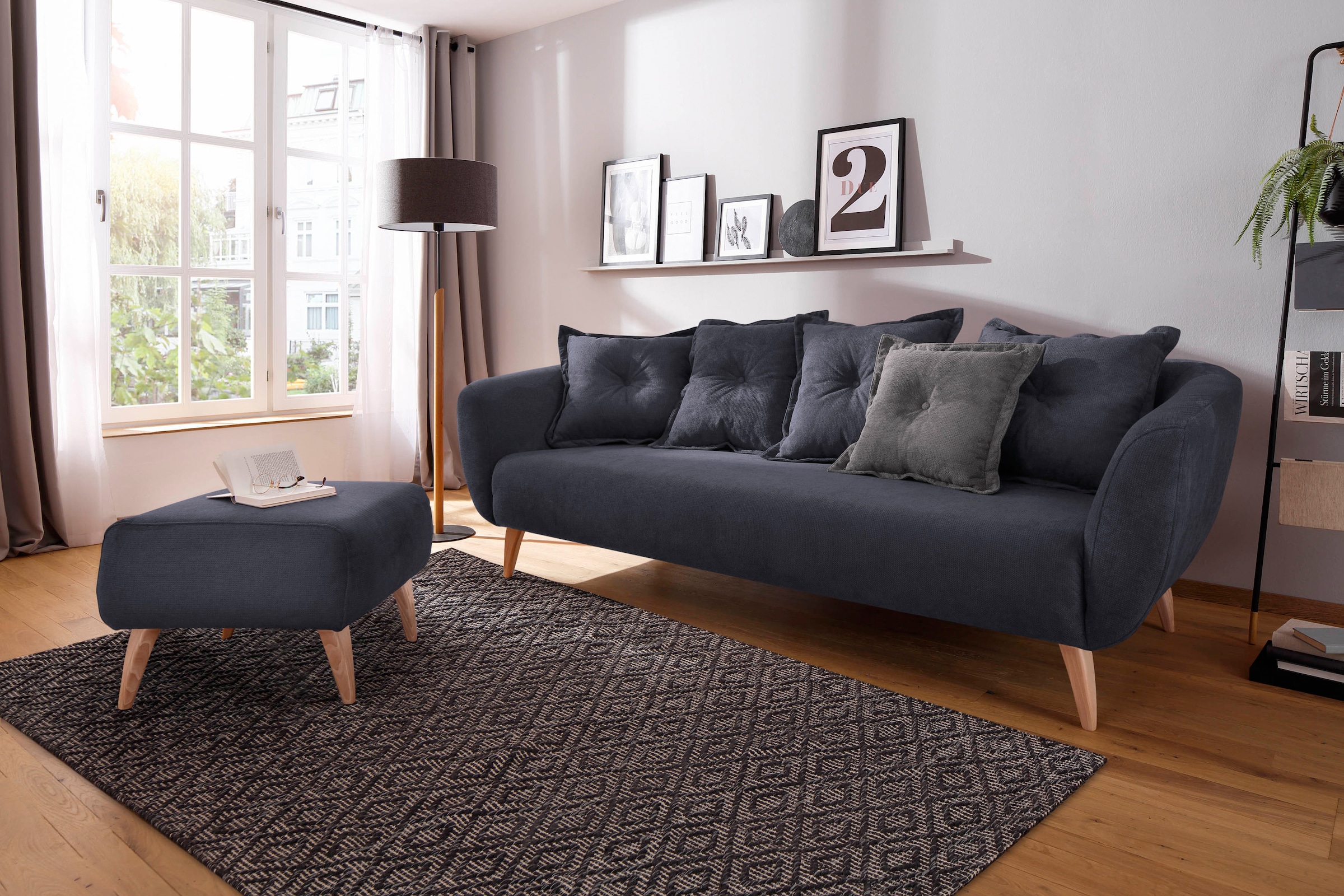 Home affaire 3-Sitzer "Baggio modern und romantisches Design, bequem", Zier günstig online kaufen