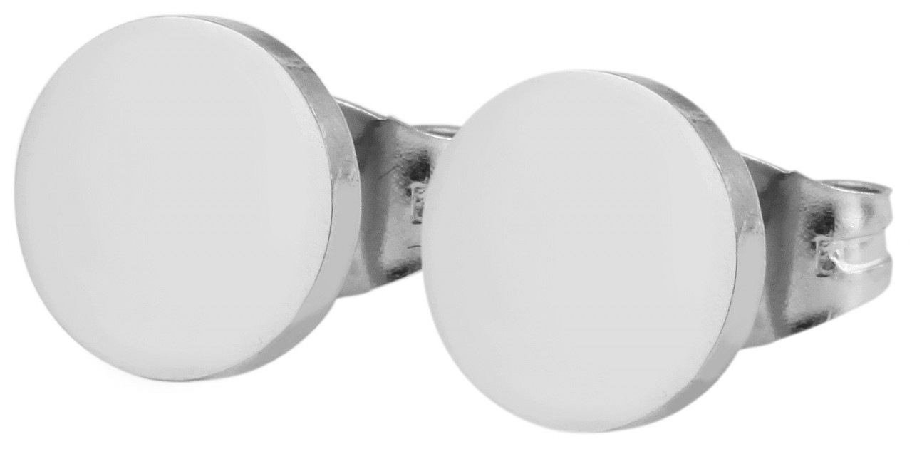 Adelia´s Paar Ohrhänger »Damen Ohrstecker aus poliertem Edelstahl Ø 8 mm«