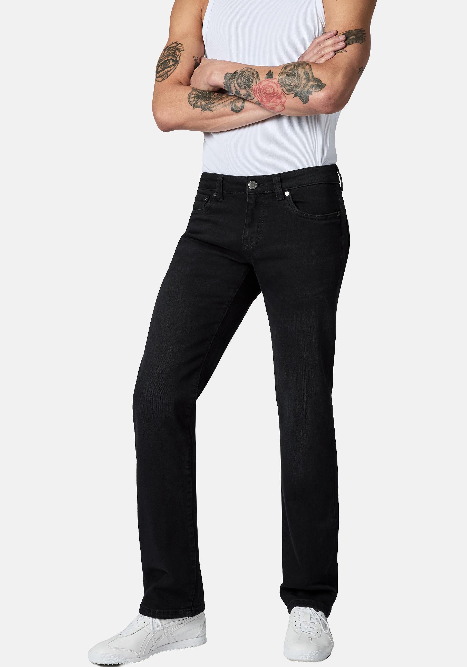 PEAK TIME Straight-Jeans »Orbis« Herren Jeans mit Logoprägung