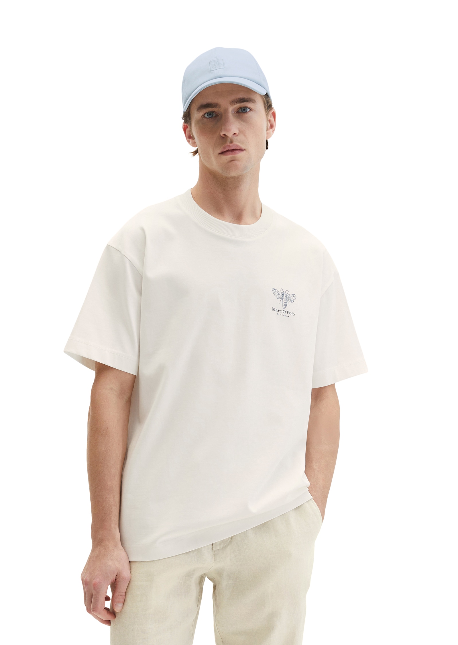 Marc OPolo T-Shirt loose fit mit beidseitigen Insektenprints günstig online kaufen