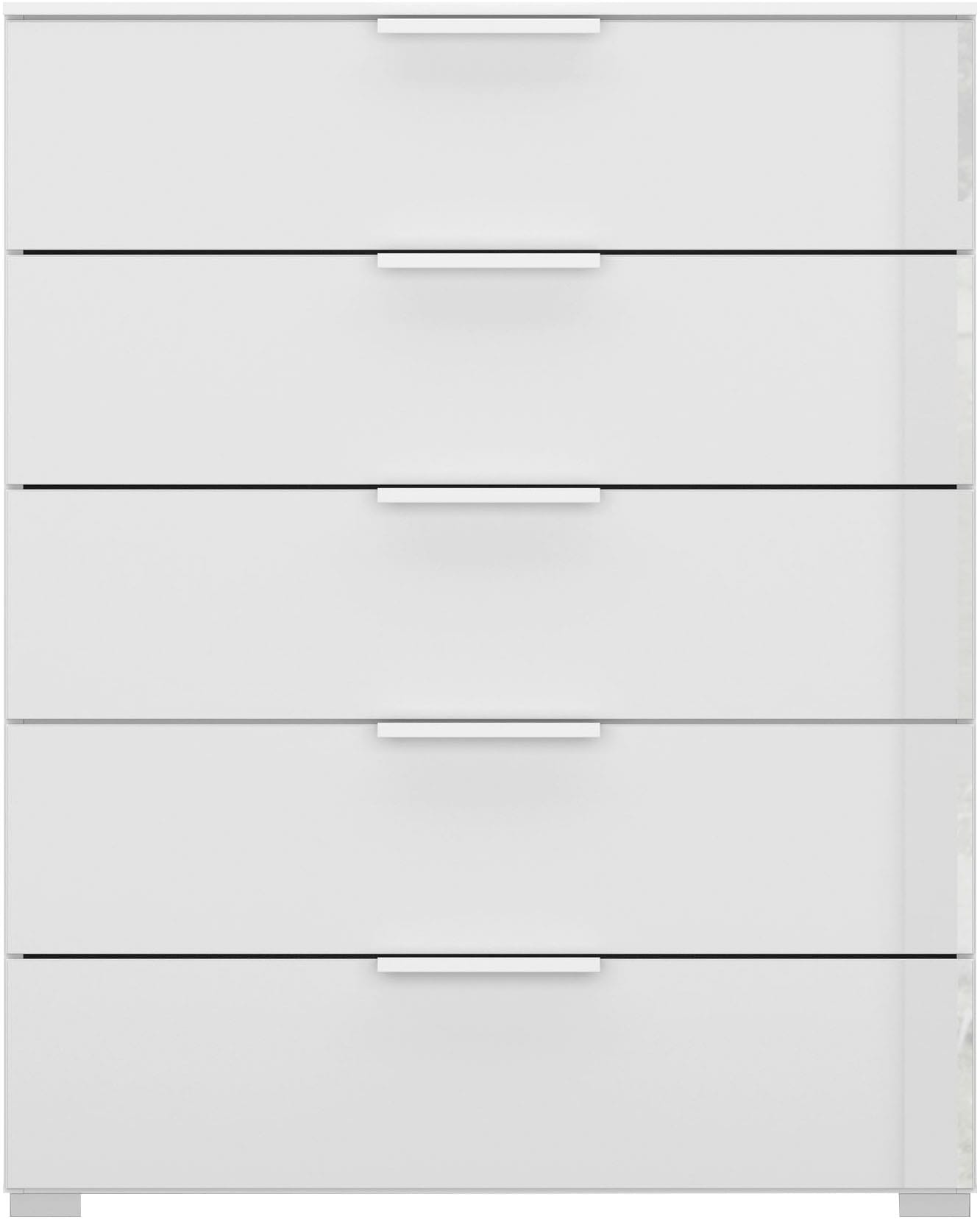 rauch Schubkastenkommode »Kommode Sideboard Wäscheschrank Schrank SKAT MERIDIAN« inkl. SOFT-CLOSE-FUNKTION,  mit 5 Schubladen mit Glasfront in elegantem Design MADE IN GERMANY