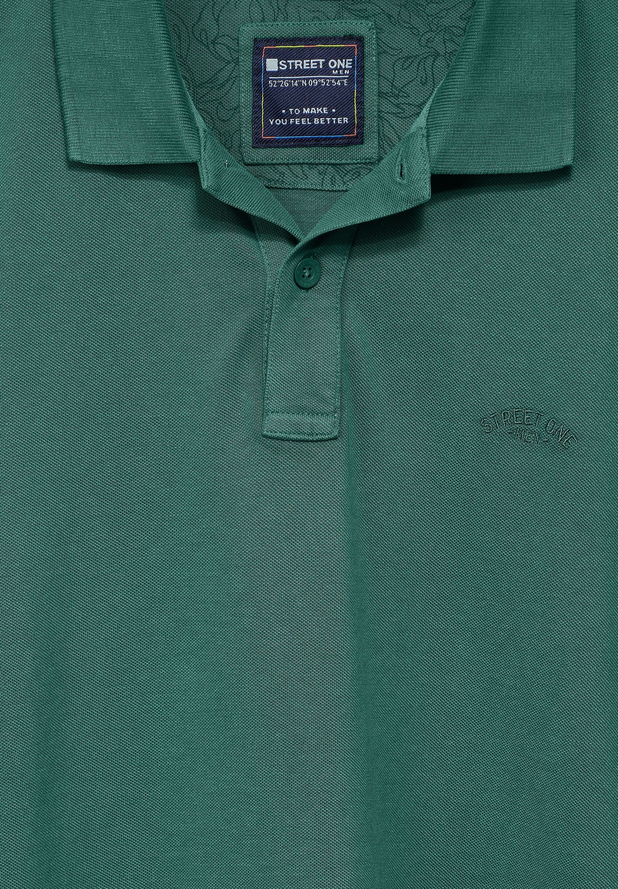 STREET ONE MEN Poloshirt, aus reiner Baumwolle