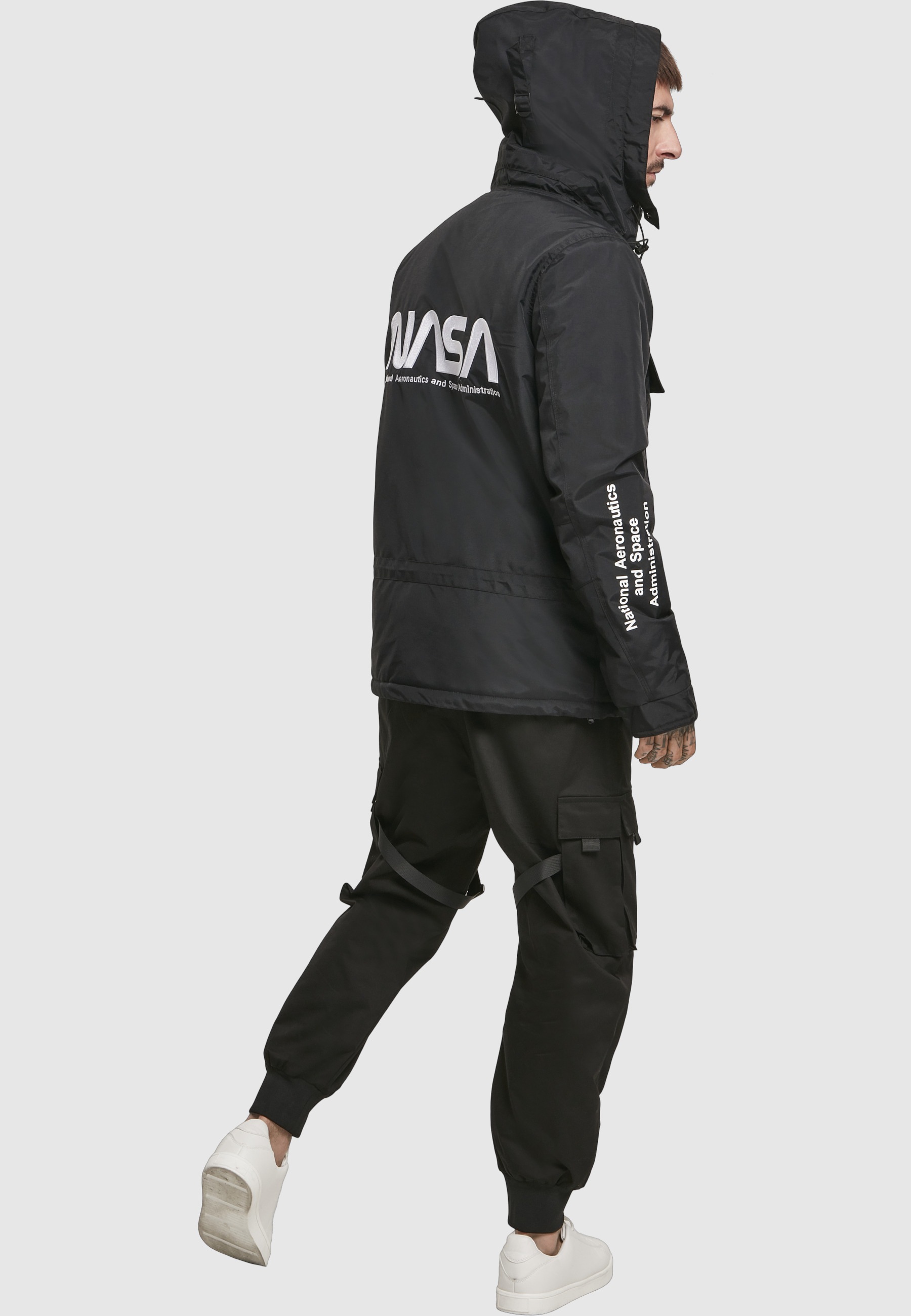 MisterTee Windbreaker »MisterTee Herren NASA Windbreaker« 1 Stk. tlg. ohne Kapuze