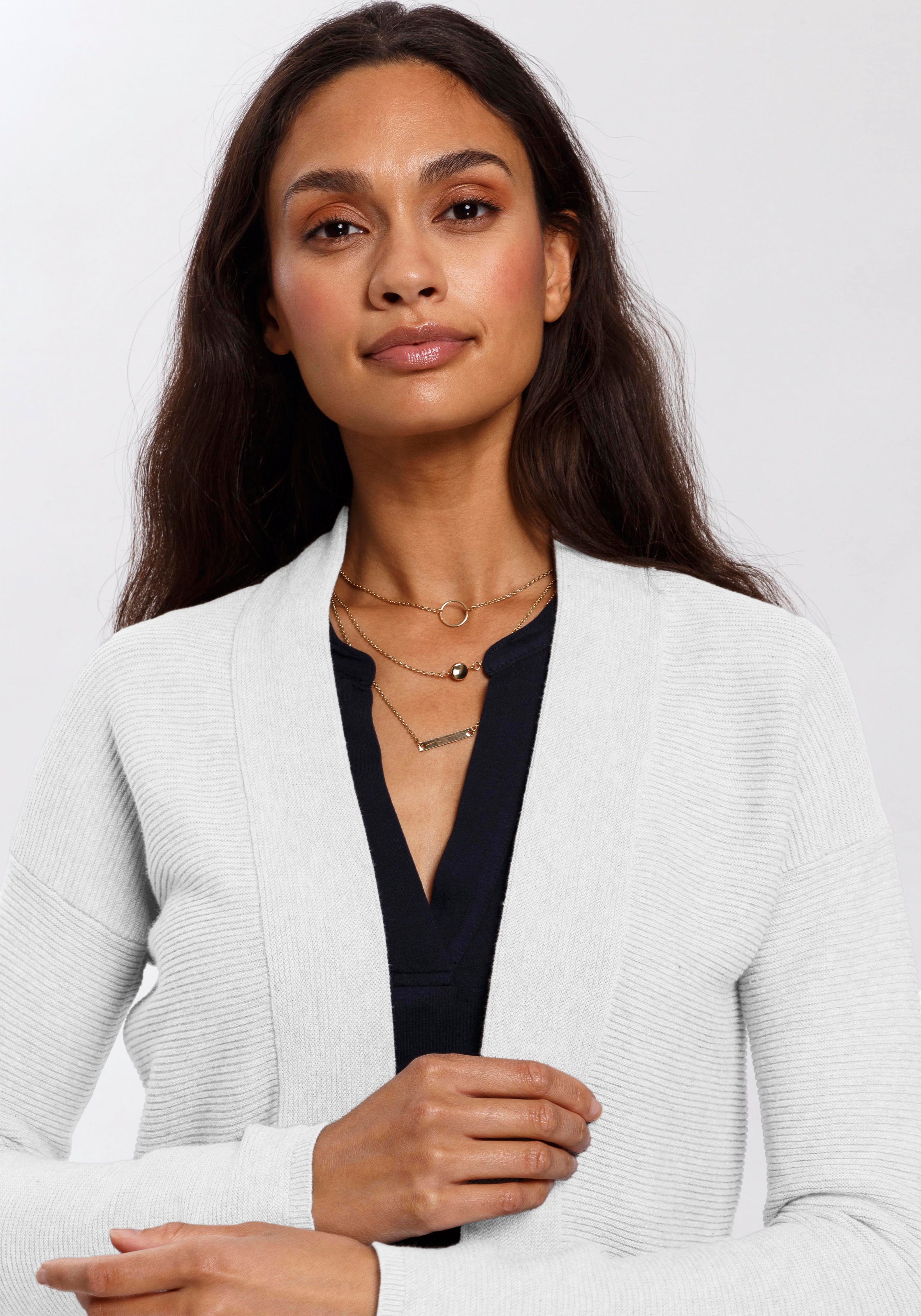 Thumbnail - TOM TAILOR Longstrickjacke aus Rippstrick mit aufgesetzten Taschen