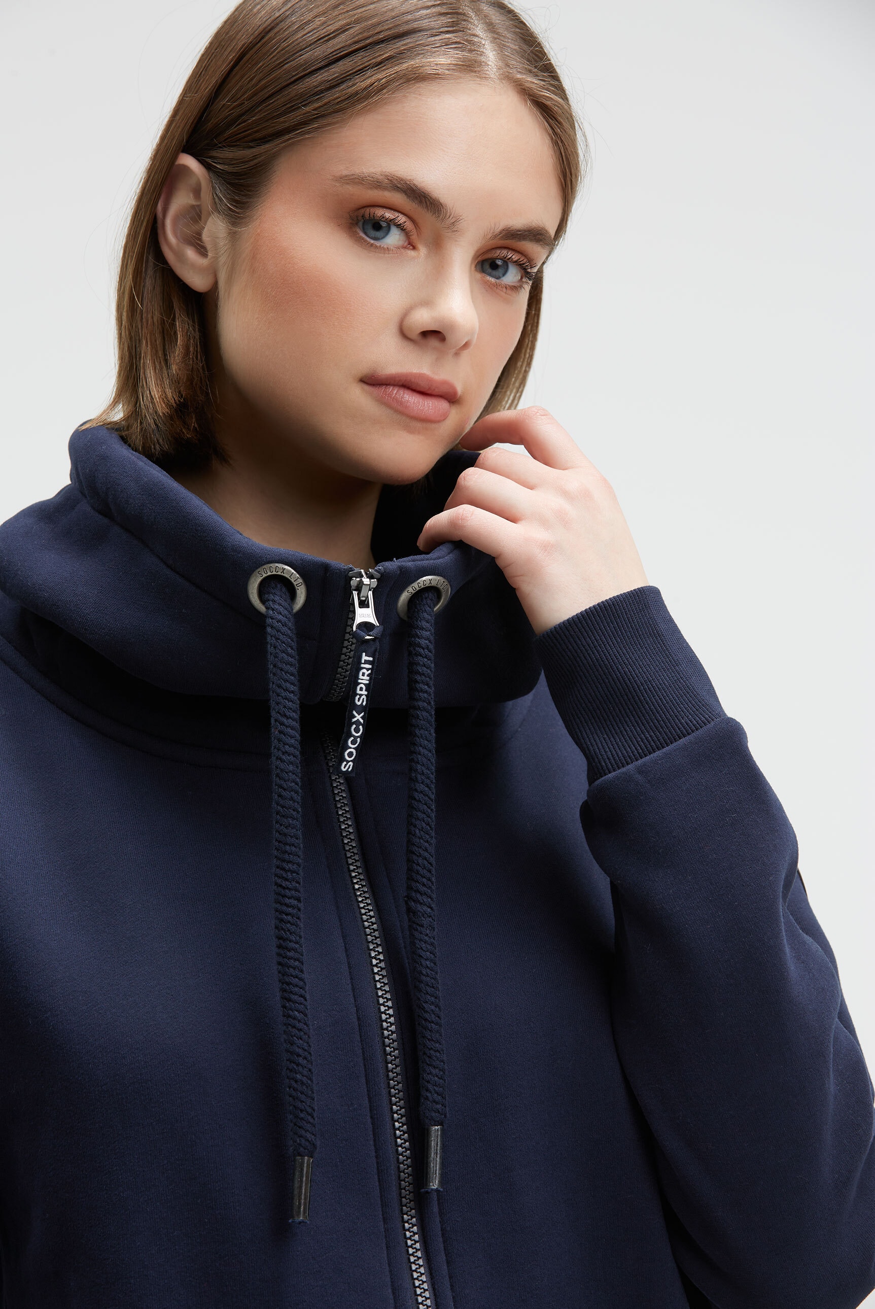 SOCCX Sweatjacke mit weicher Innenseite
