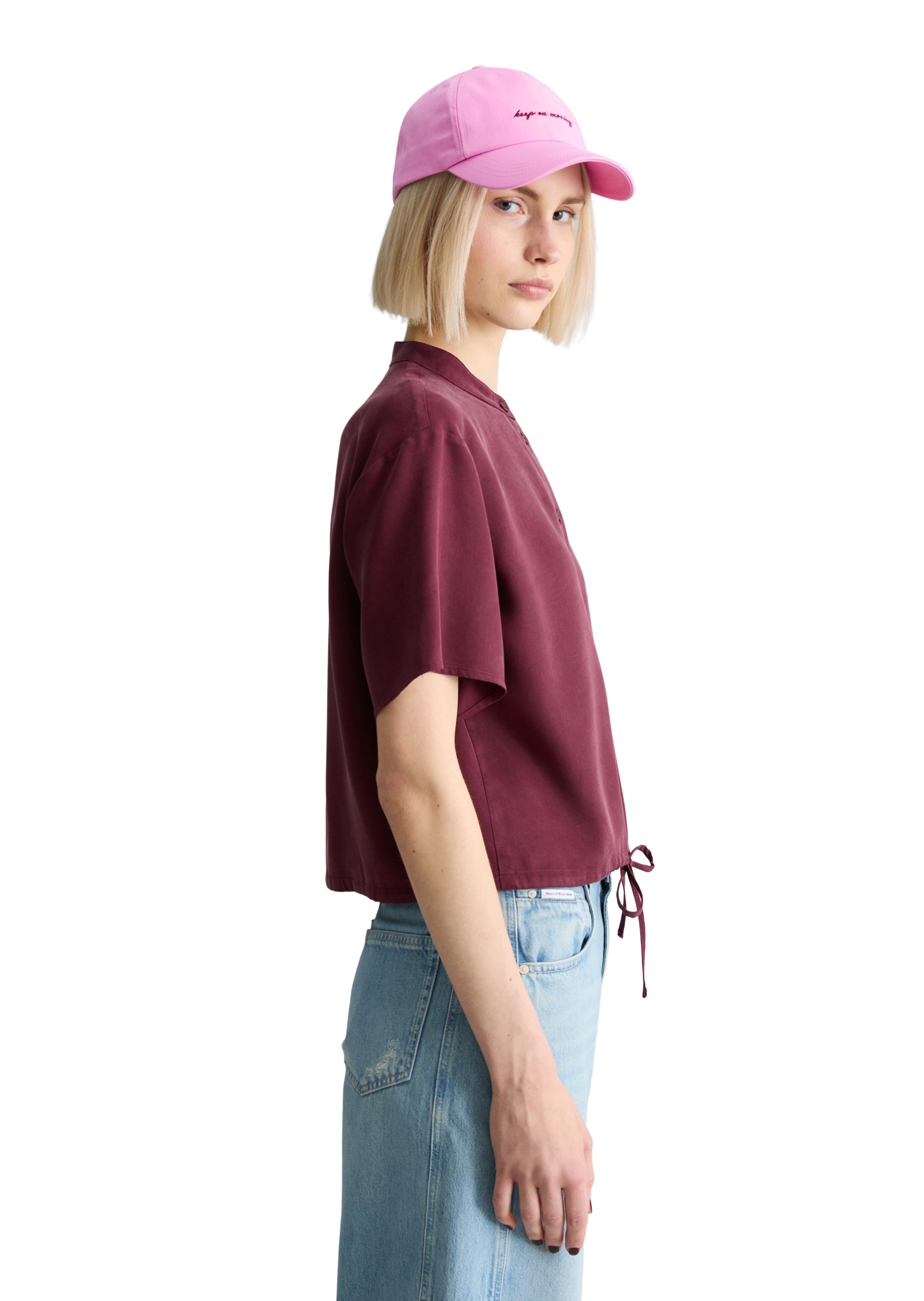 Marc OPolo DENIM Kurzarmbluse "aus TENCEL™ Lyocell" günstig online kaufen