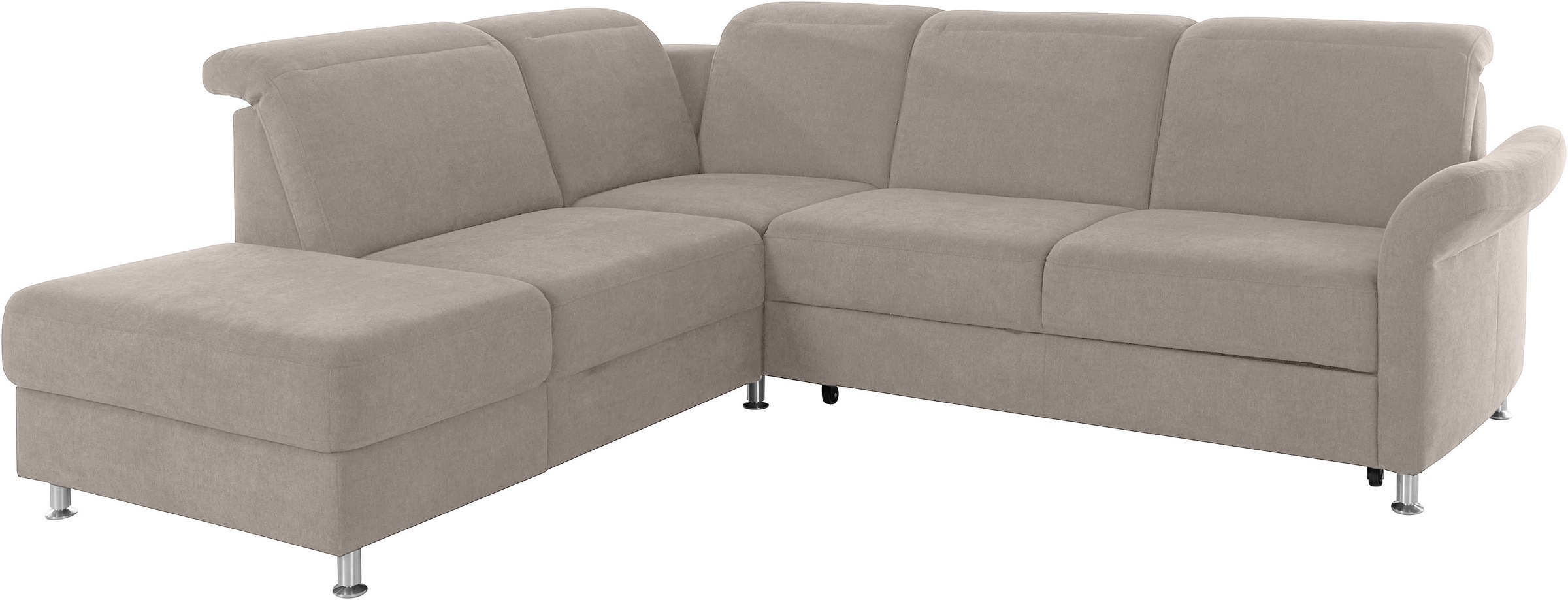 sit&more Ecksofa »Darwin L-Form«, inklusive Federkern, wahlweise mit Kopfteilverstellung, Bettfunktion