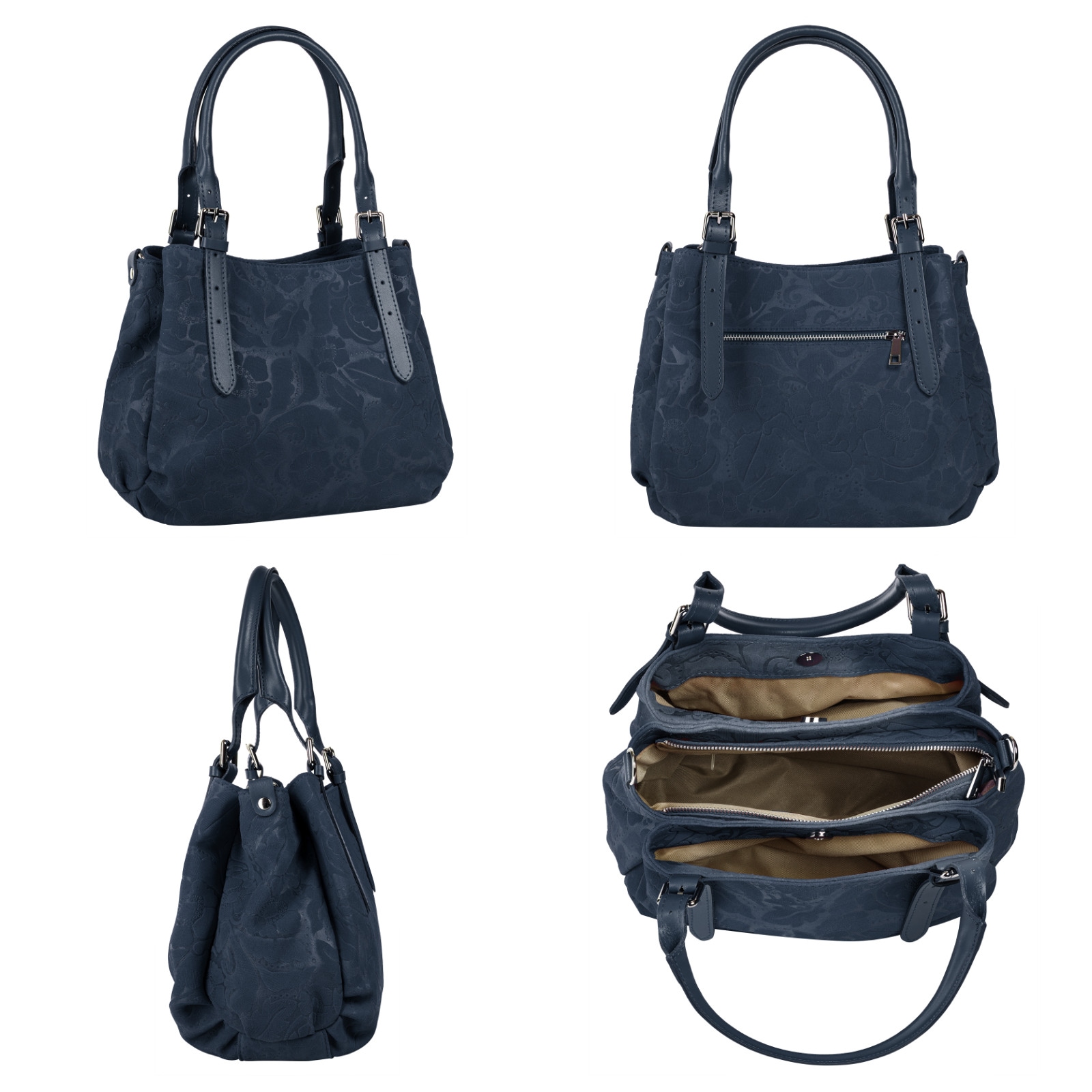 Samantha Look Henkeltasche, echt Leder, Made in Italy