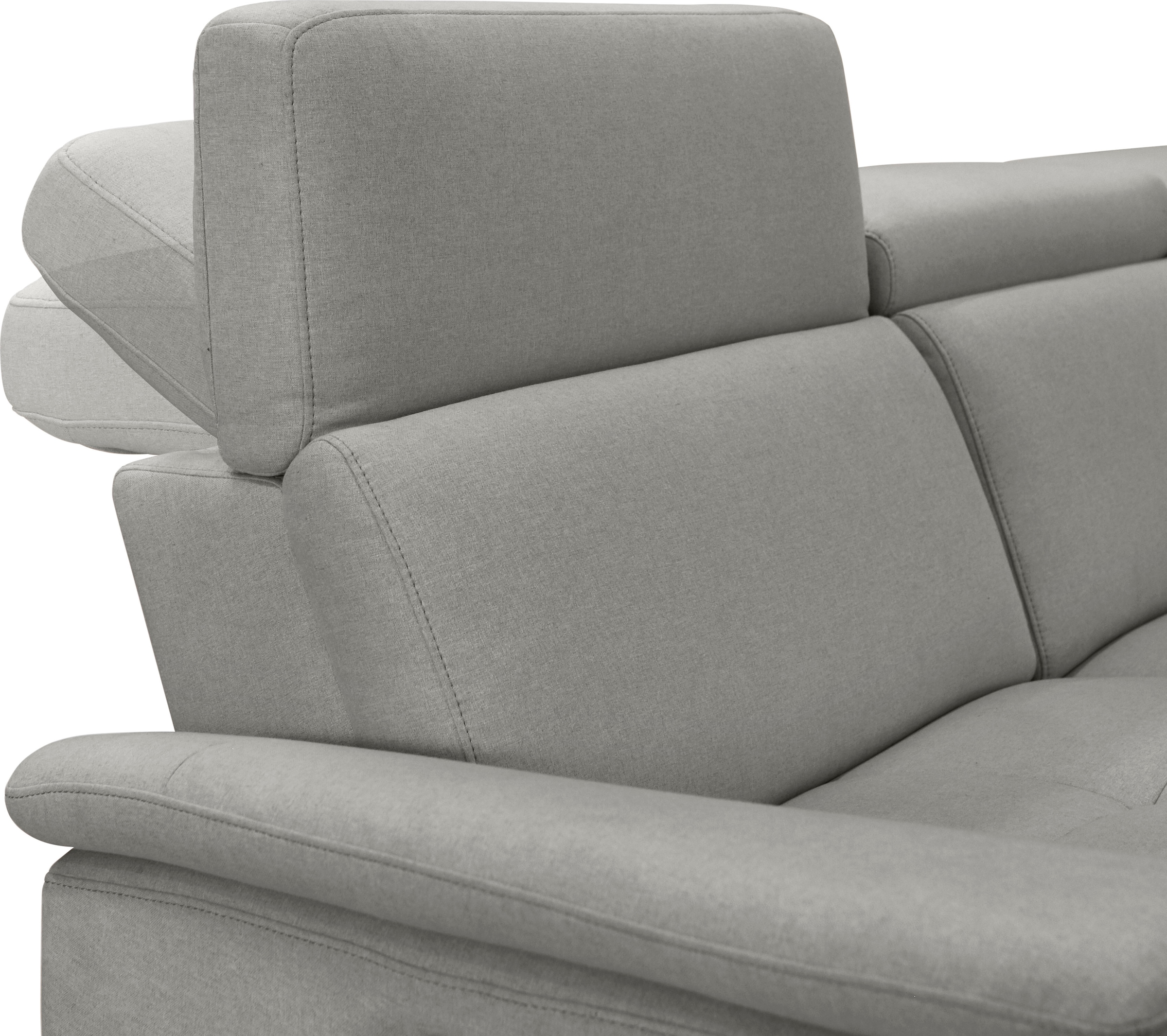 Places of Style Ecksofa »Pareli, L-Form, 259cm,m. Recamiere, Echtleder, Kunstleder, Webstoff«, man. o. elektr. Relaxfunktion, USB/Kopfteilverstellg u. LED