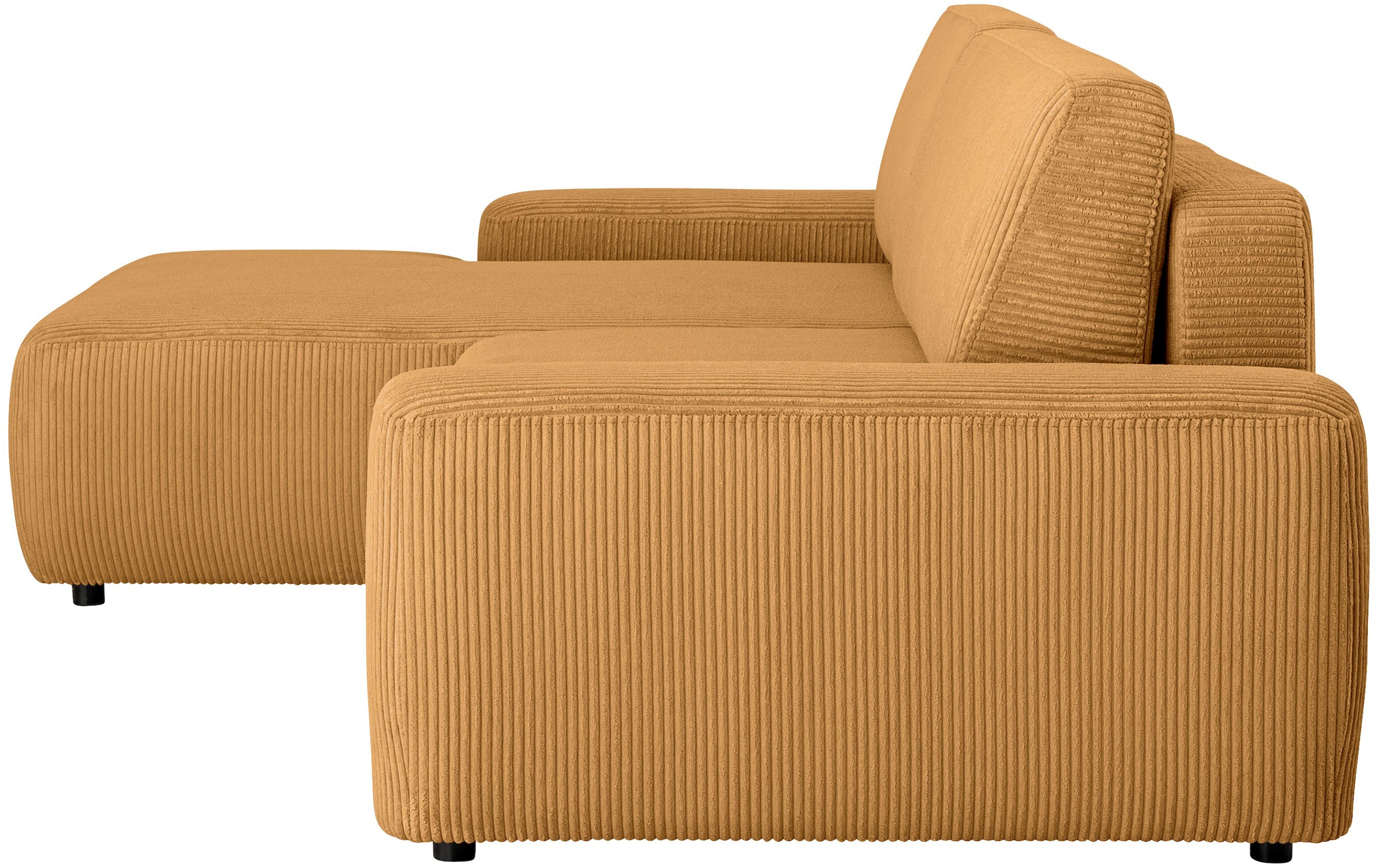 INOSIGN Ecksofa »TORGE (264cm), Schlafsofa in Cord, Samtvelours o Struktur fein, L-Form«, Schlaffunktion, Bettkasten, Liegefläche: 125/210 cm