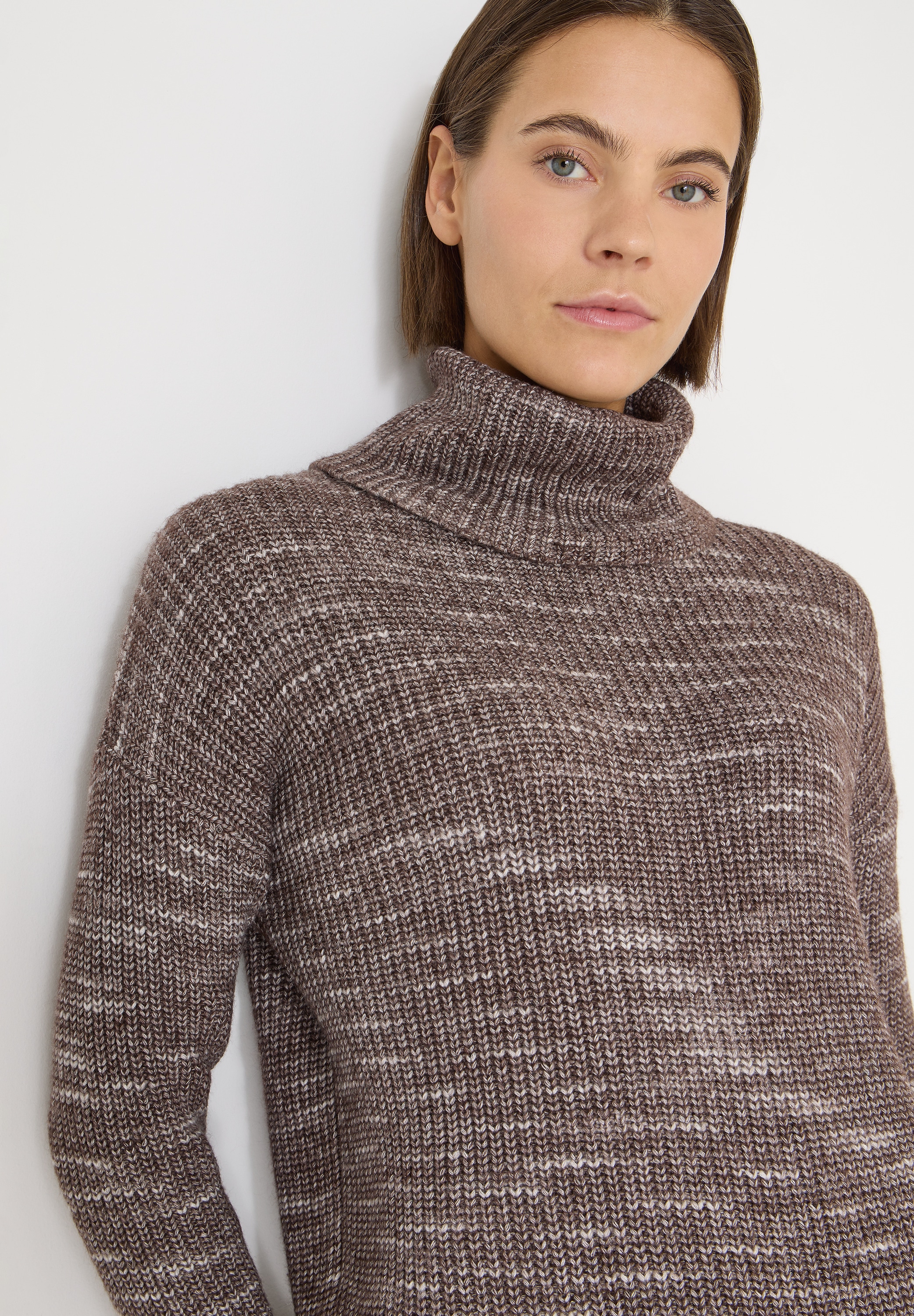 Cecil Rollkragenpullover mit Strick-Detail