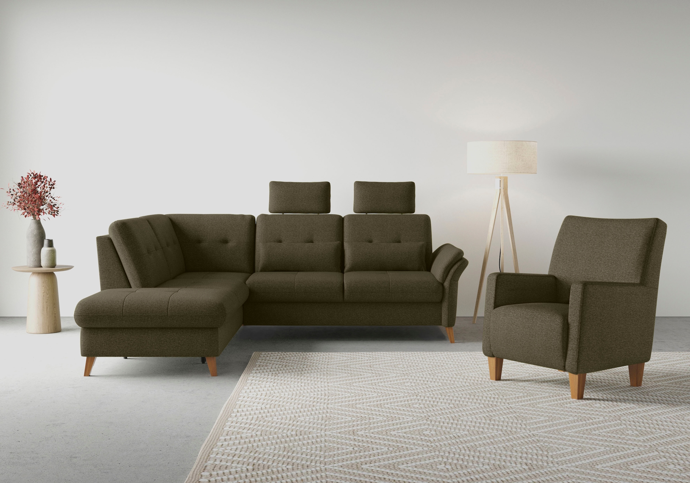 sit&more Ecksofa "Göteborg" inkl. Sitztiefenverstellung, wahlweise mit Bett günstig online kaufen