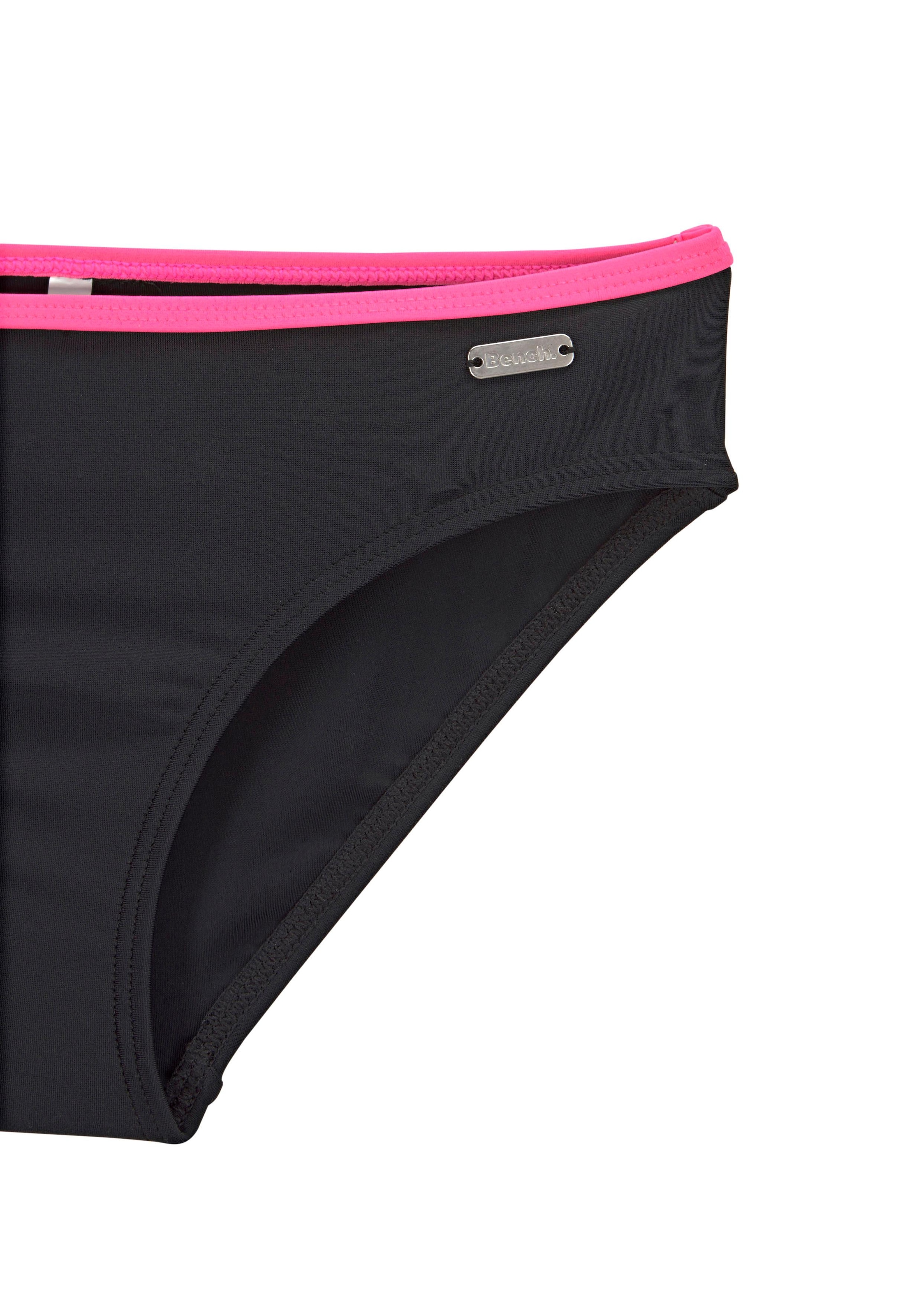 Bench. Bustier-Bikini, mit pinken Kontrastpaspeln kaufen | BAUR | Bustier-Bikinis