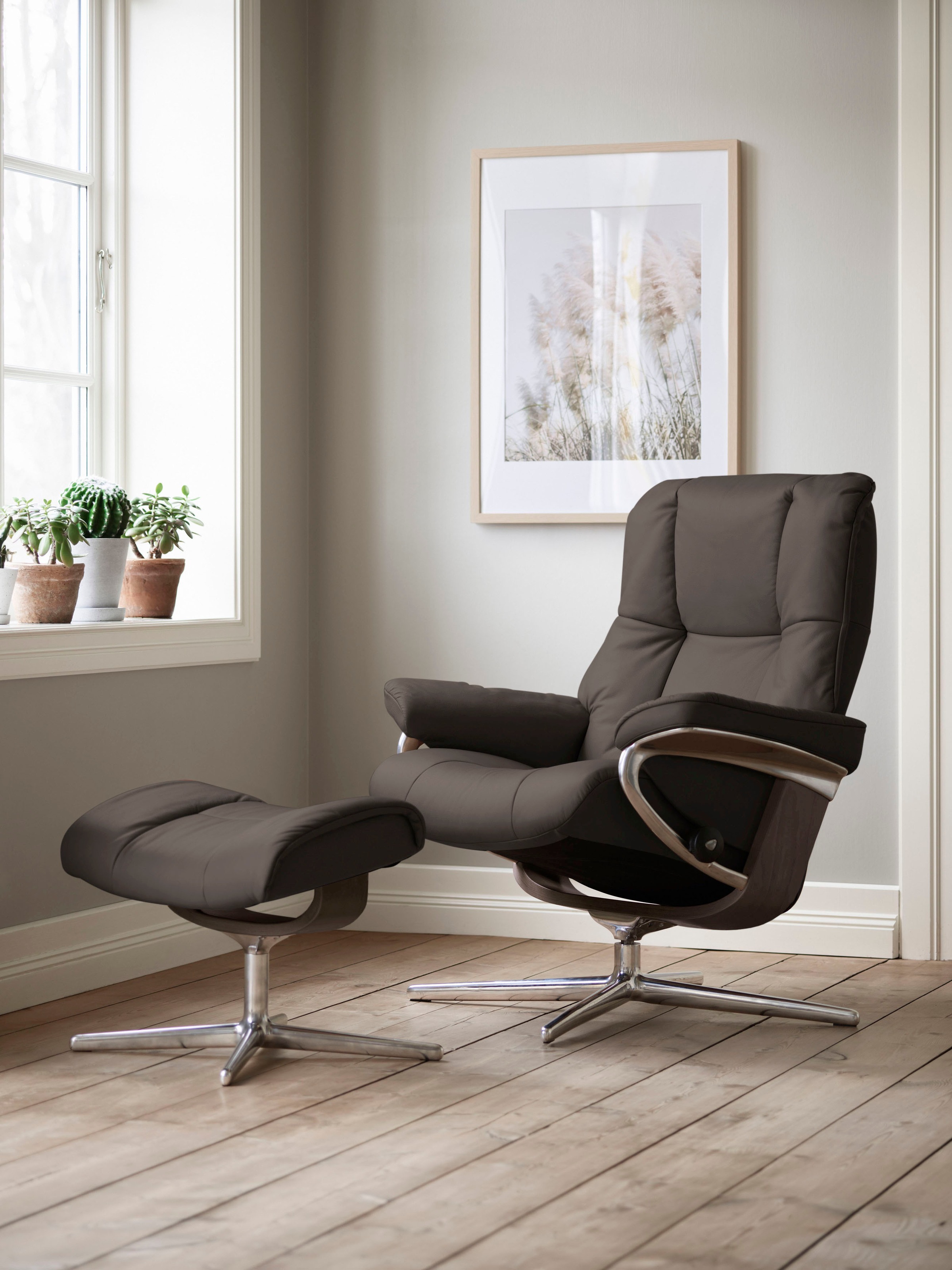 Stressless Relaxsessel "Mayfair" mit Cross Base, Größe S, M & L, Holzakzent Wenge