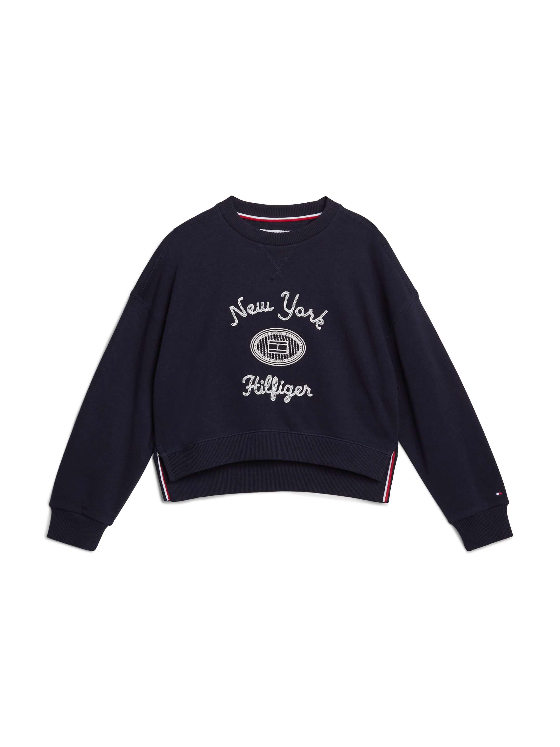 Tommy Hilfiger Langarmshirt »HILFIGER NY EMBROIDERED CREWNECK« Kinder bis 16 Jahre mit Logostickerei