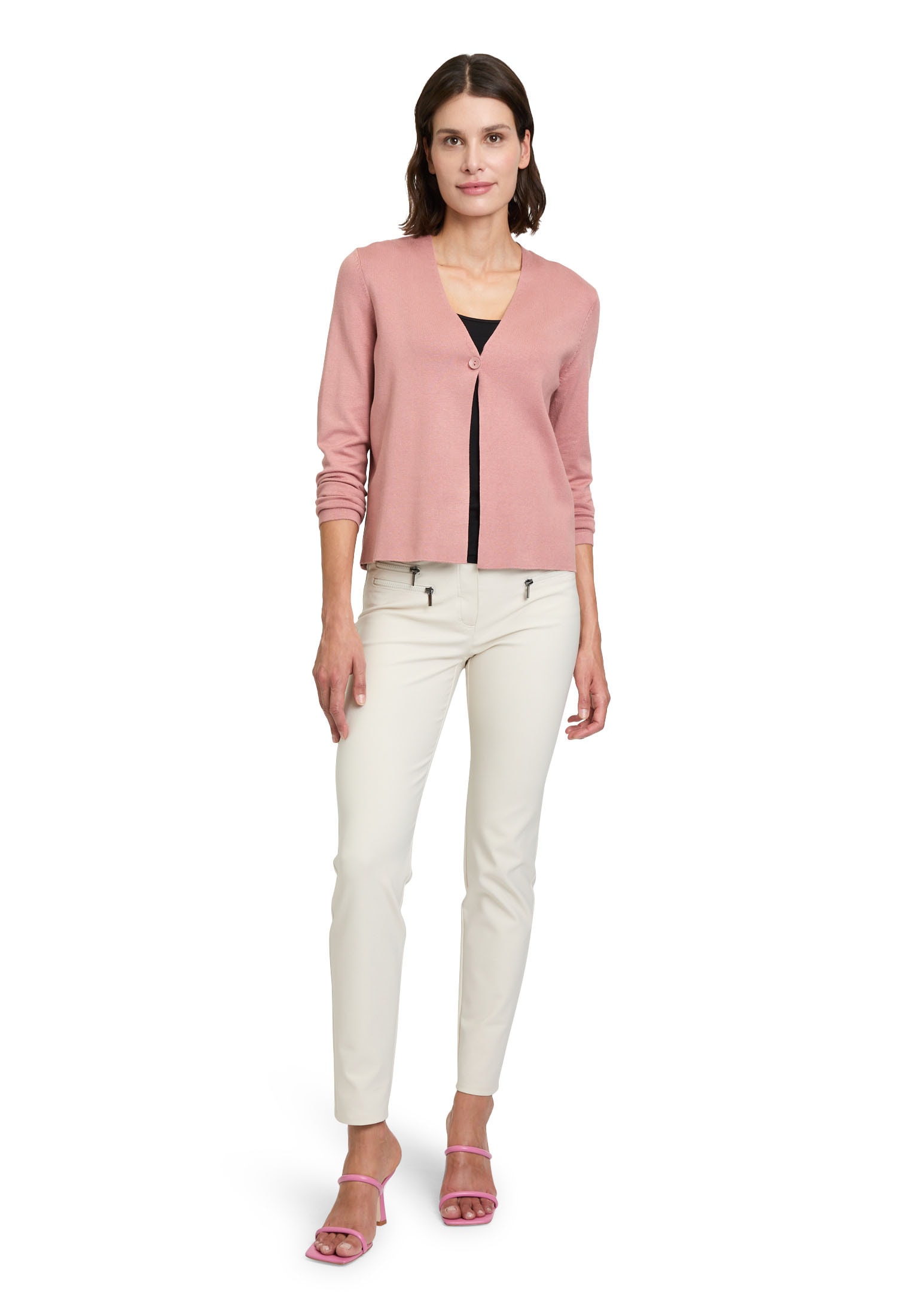 Betty Barclay Strickjacke »Betty Barclay Feinstrickjacke mit V-Ausschnitt«, Material