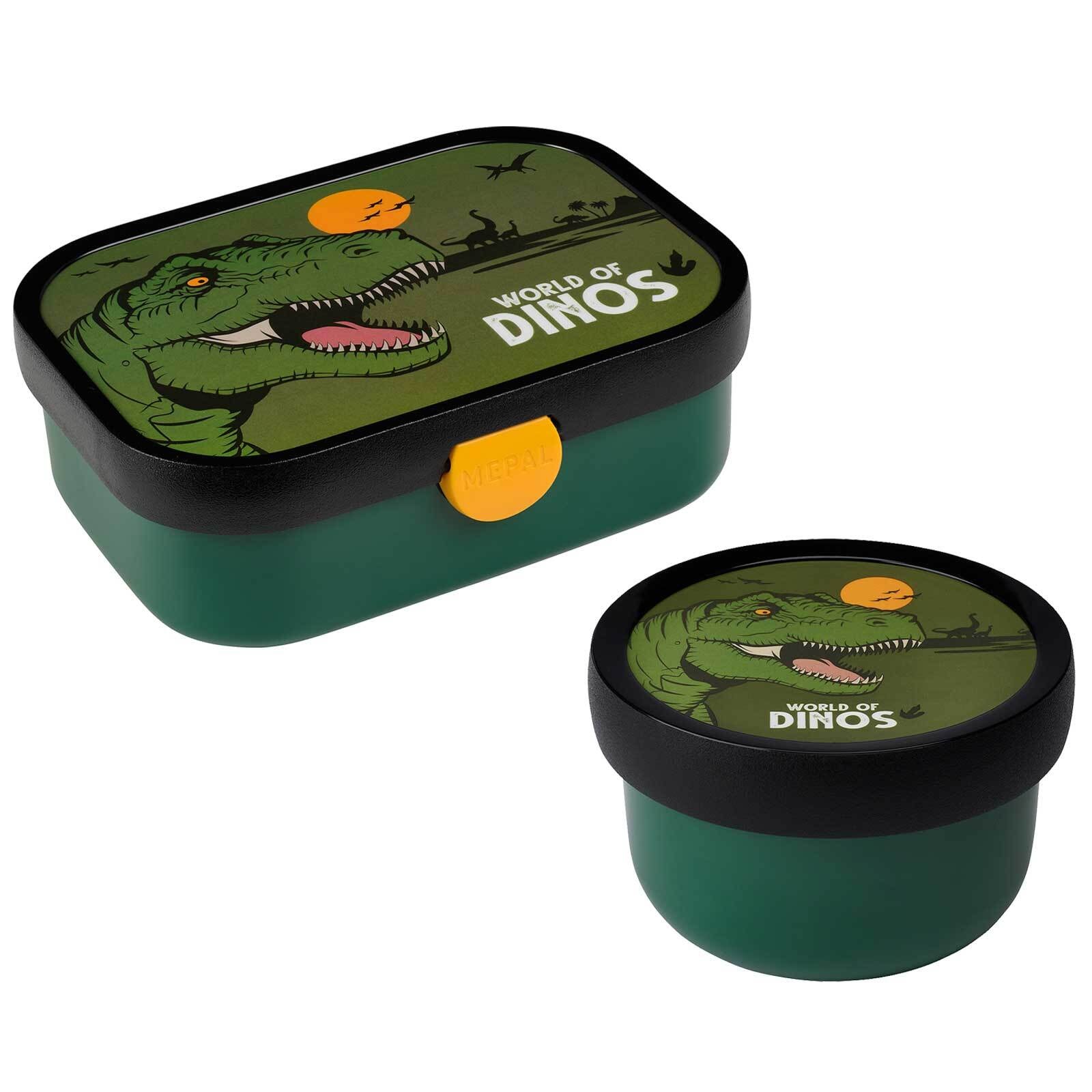 Mepal Lunchbox "Obst- und Bentobox Dino Campus 300 & 750 ml dunkelgrün"