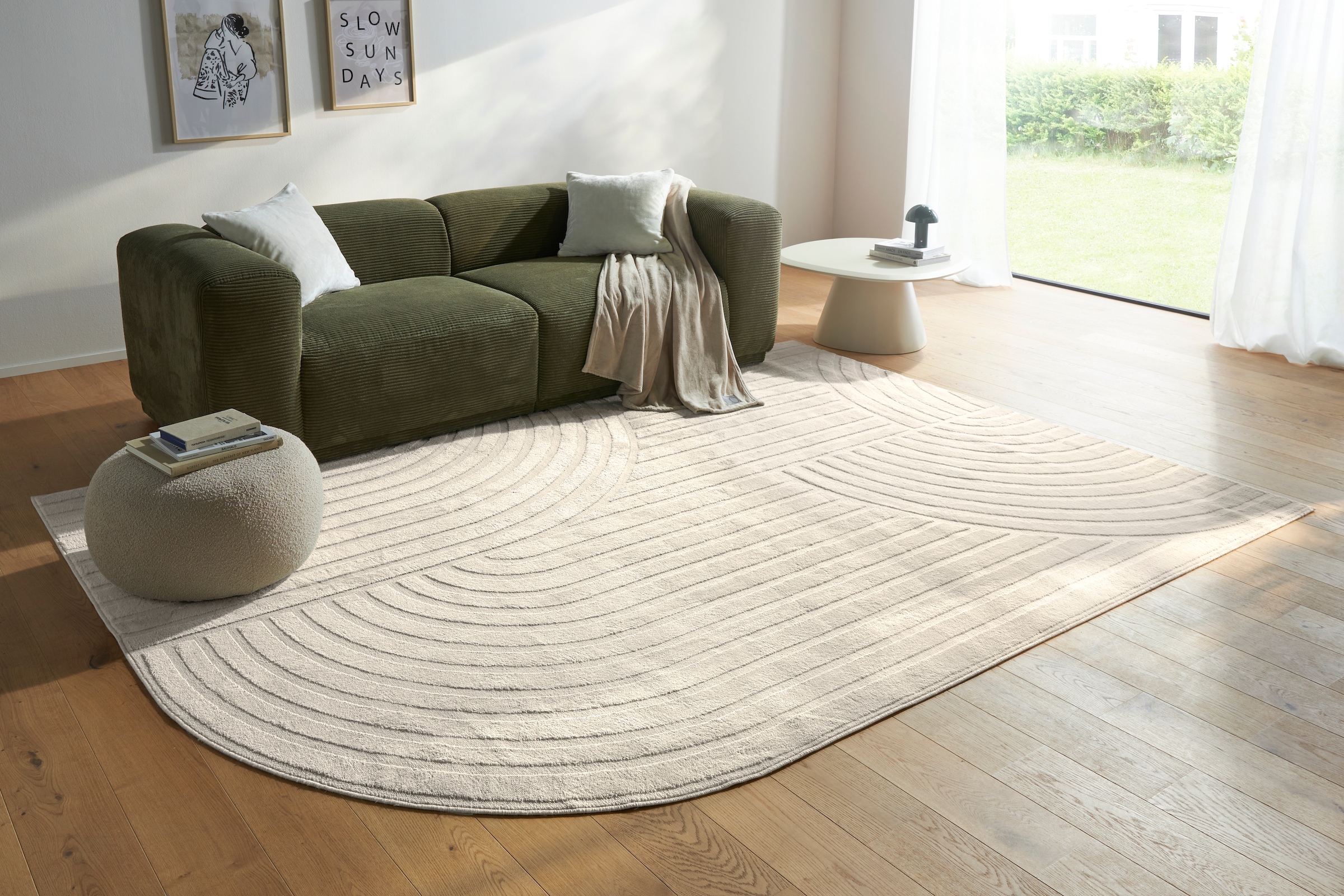 s.Oliver Teppich »Cilla, besondere Form, modernes Design, dichte Qualität« rechteckig 11 mm Höhe Woll-Look, Skandi, Boho, leichter Glanz, Wohnzimmer, Schlafzimmer