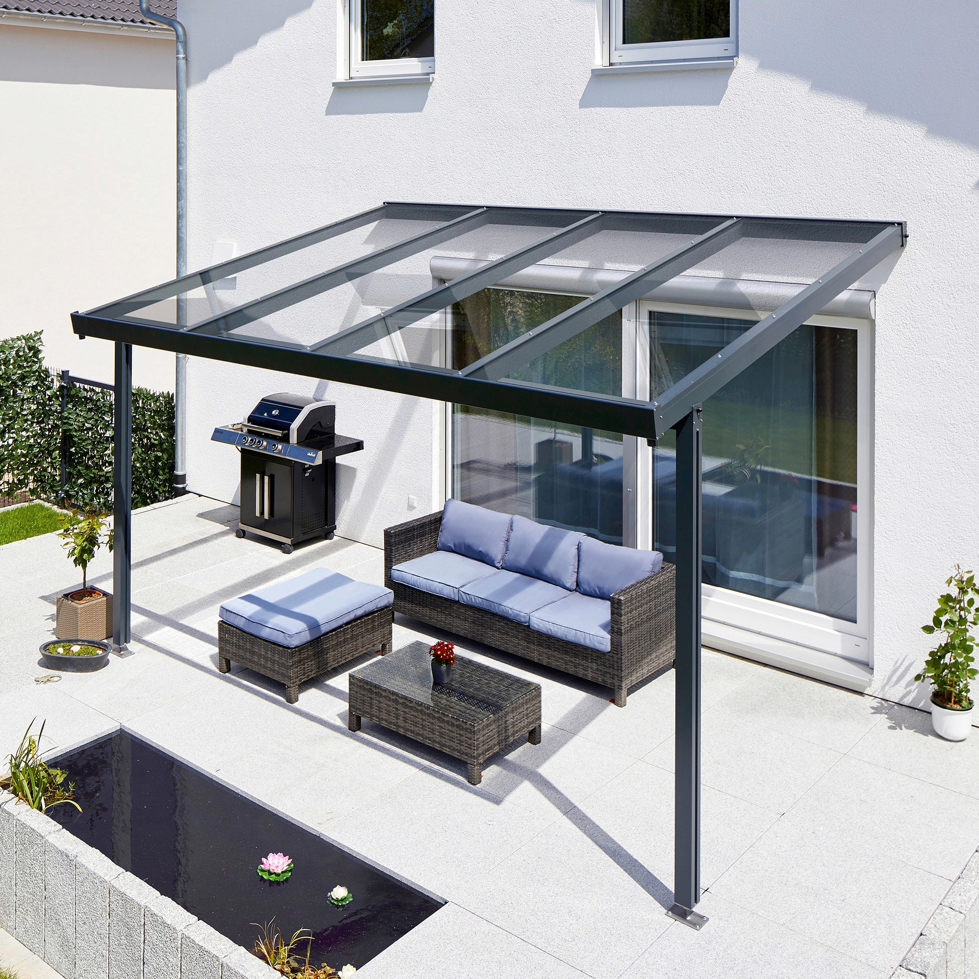 Terrassendach »Premium«, BxT: 410x306 cm, Dach Sicherheitsglas klar