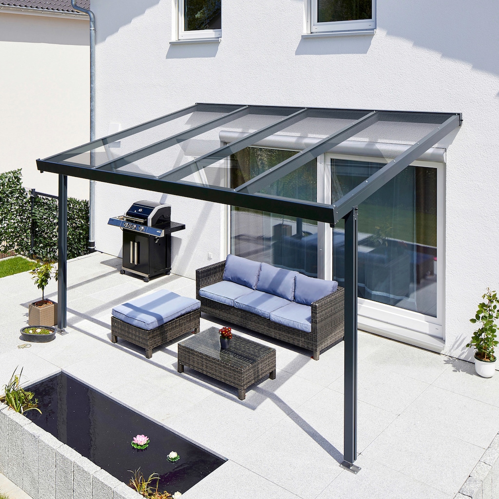 GUTTA Terrassendach »Premium«, BxT: 410x306 cm, Dach Sicherheitsglas klar