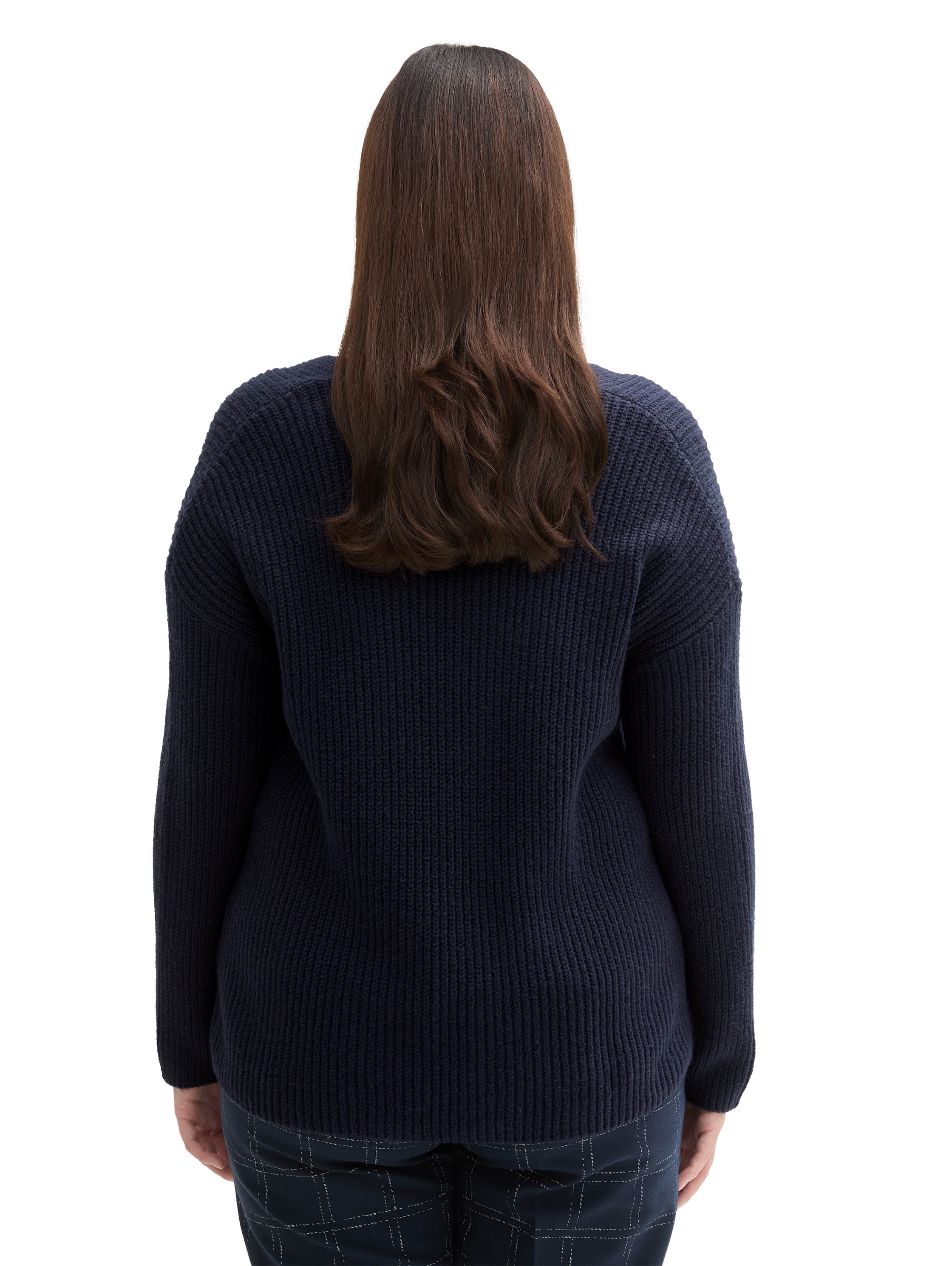 TOM TAILOR PLUS Strickpullover, mit Rippstruktur