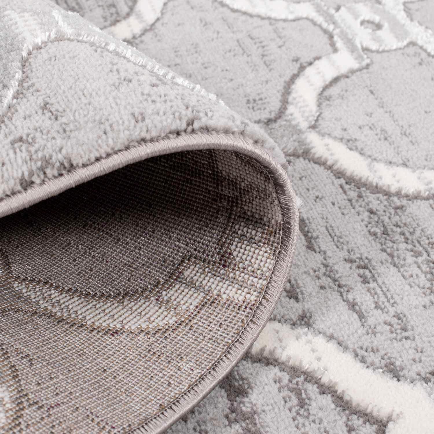 Carpet City Teppich »Platin 7885«, rechteckig, 11 mm Höhe, Kurzflor, Marokkanisch, Glänzend durch Polyester
