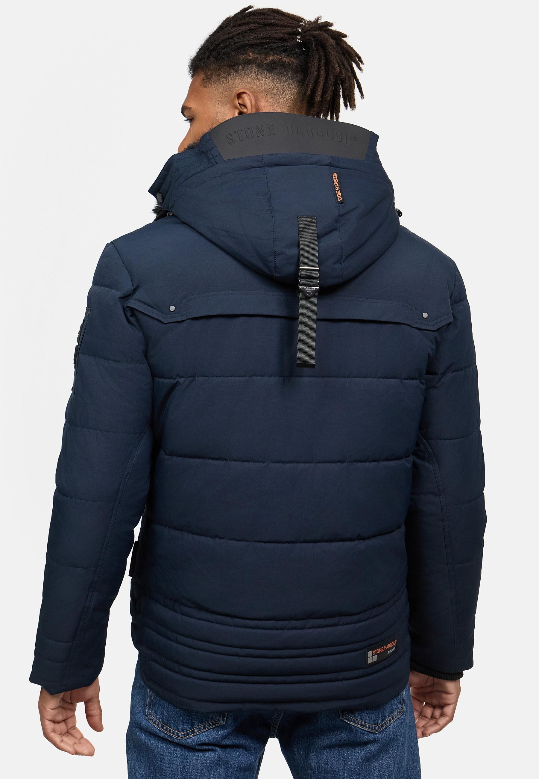 Stone Harbour Steppjacke »Witas«, mit Kapuze, gesteppte Herren Winterjacke mit abnehmbarer Kapuze