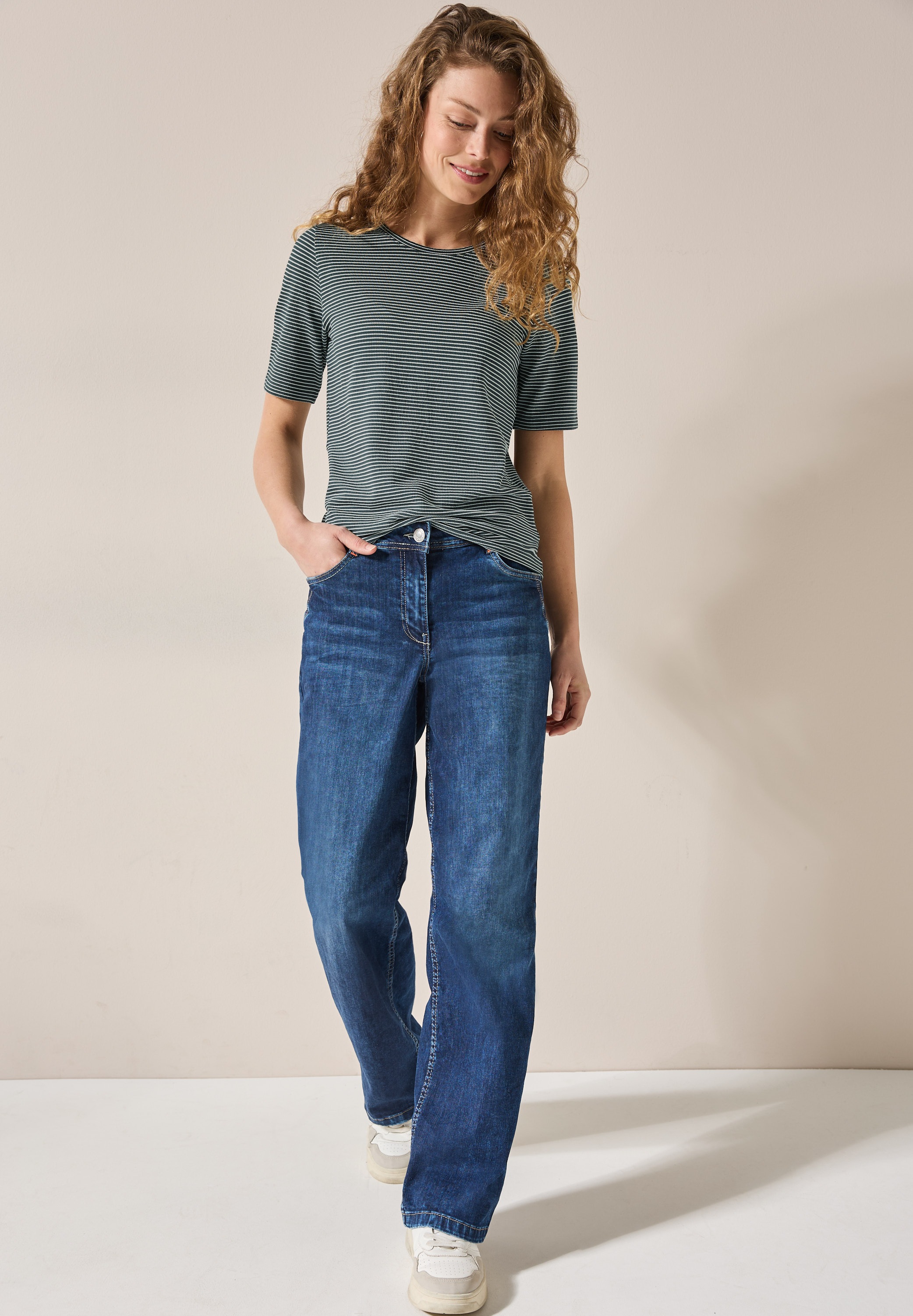 Cecil T-Shirt, aus Baumwolle mit Stretchante