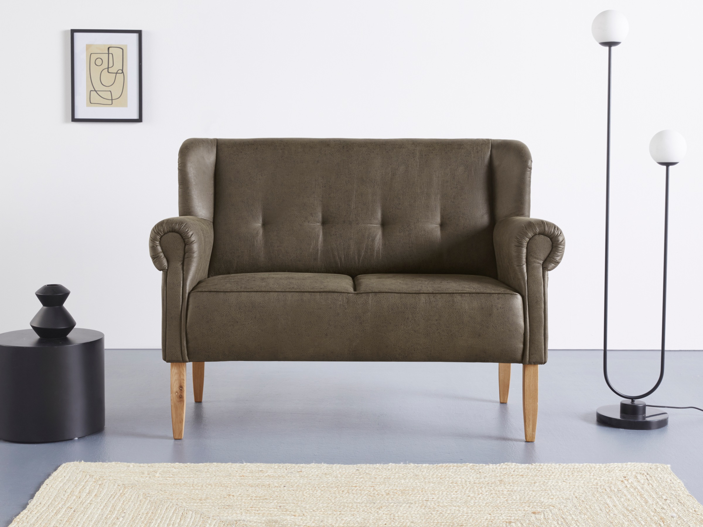 Home affaire Küchensofa "Moro Couch mit Federkern, bequem, Breite 142cm" in verschiedenen Stoffen und Farben