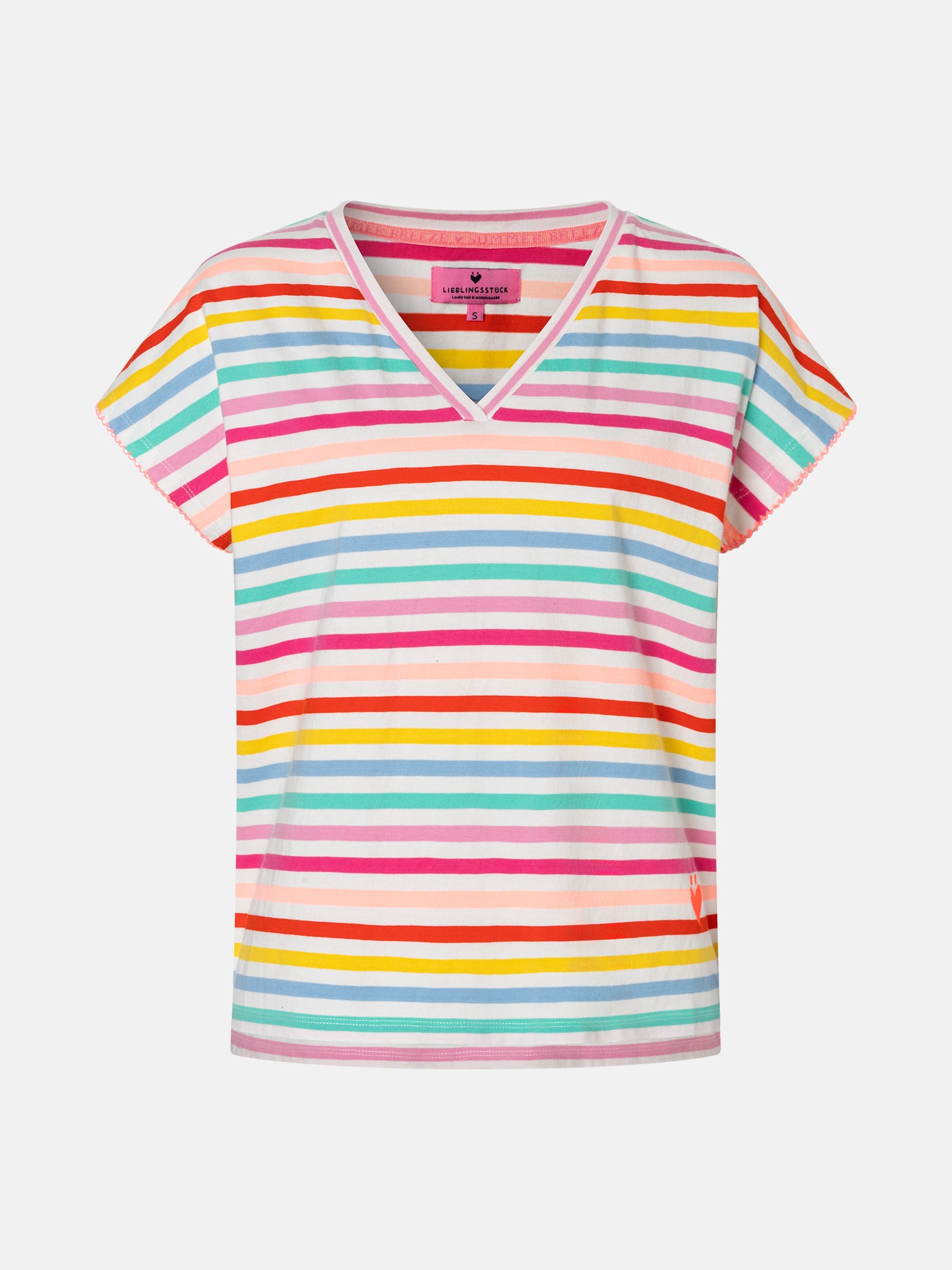 Lieblingsstück T-Shirt »HeleneL« mit V-Ausschnitt, Ärmeldetails