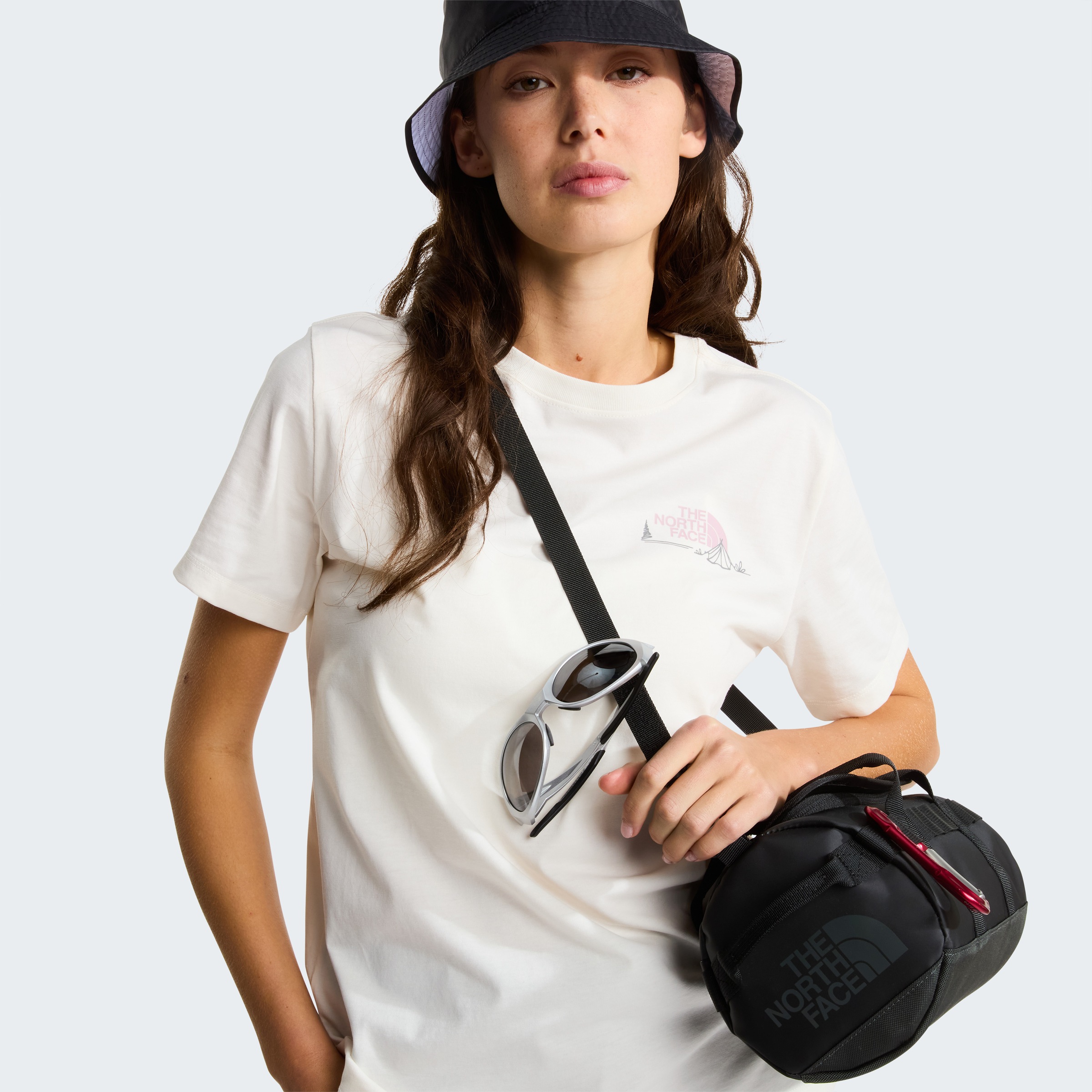T-Shirt THE NORTH FACE "W MONTE REGULAR SHORT SLEEVE TEE-GRAPHIC", Damen, Gr. XL, weiß dune, Obermaterial: 100% Baumwolle, Shirts T-Shirt, normale Passform, kurze Ärmel, für Sportmode und Outdoormode 2