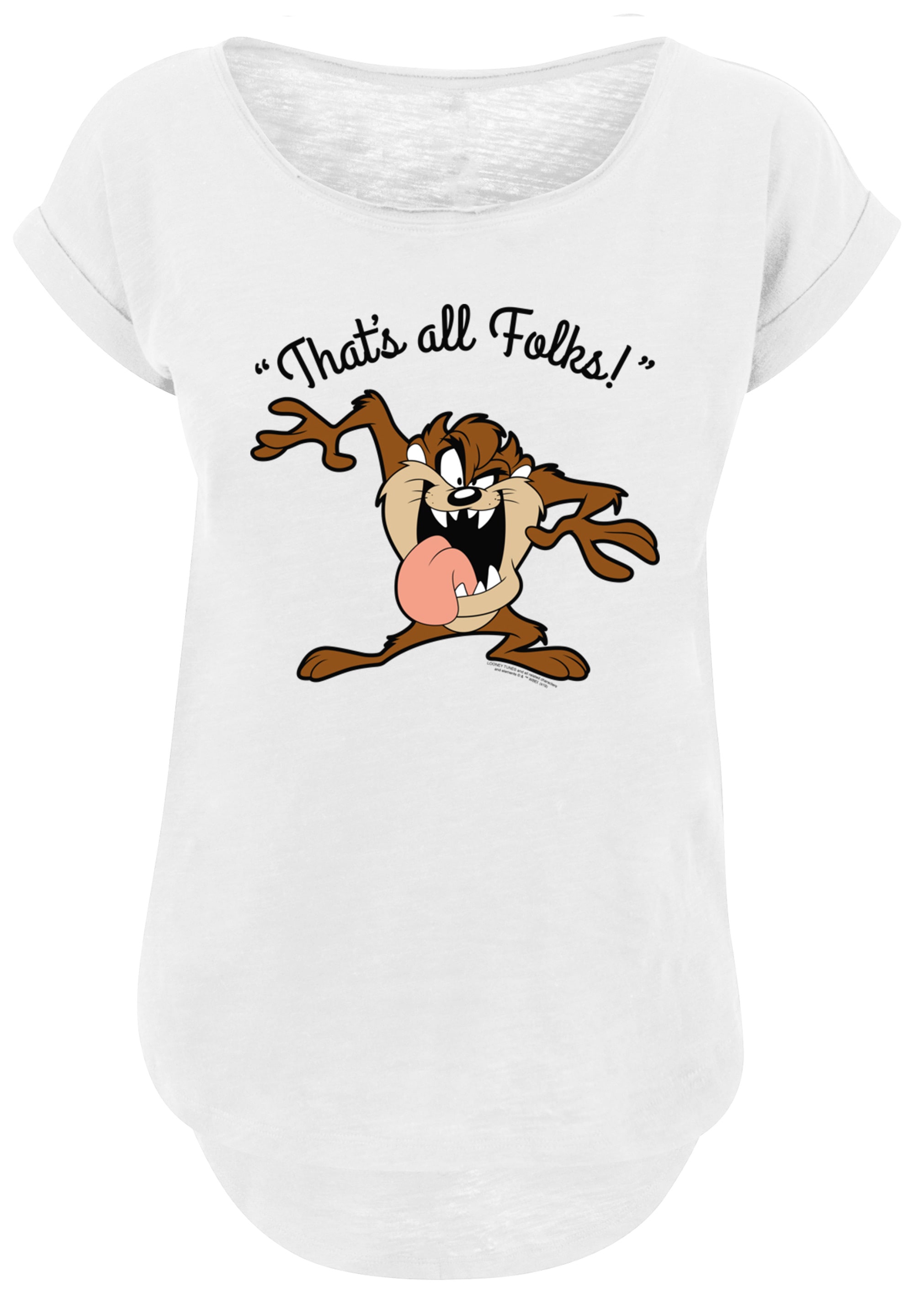 F4NT4STIC T-Shirt »Looney Tunes Taz That's All Folks«, Print