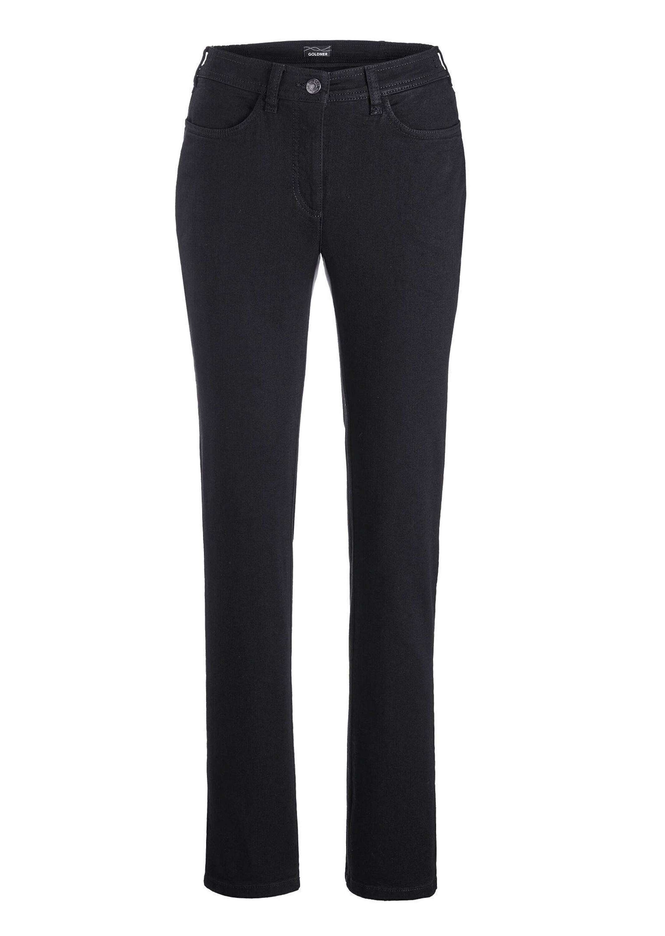 Regular-fit-Jeans GOLDNER "Klassische Jeanshose Carla", Damen, Gr. 44, N-Gr, schwarz, Obermaterial: 78% Baumwolle CO. 20% Polyester PES. 2% Elasthan EL., Jeans