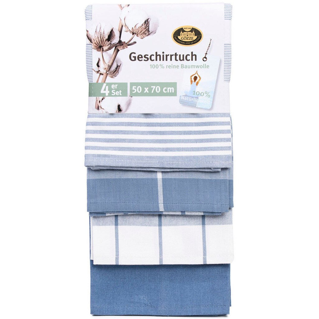 Gözze Geschirrtuch »Geschirrtücher, Des. 60057«, (Set, 4 tlg.)