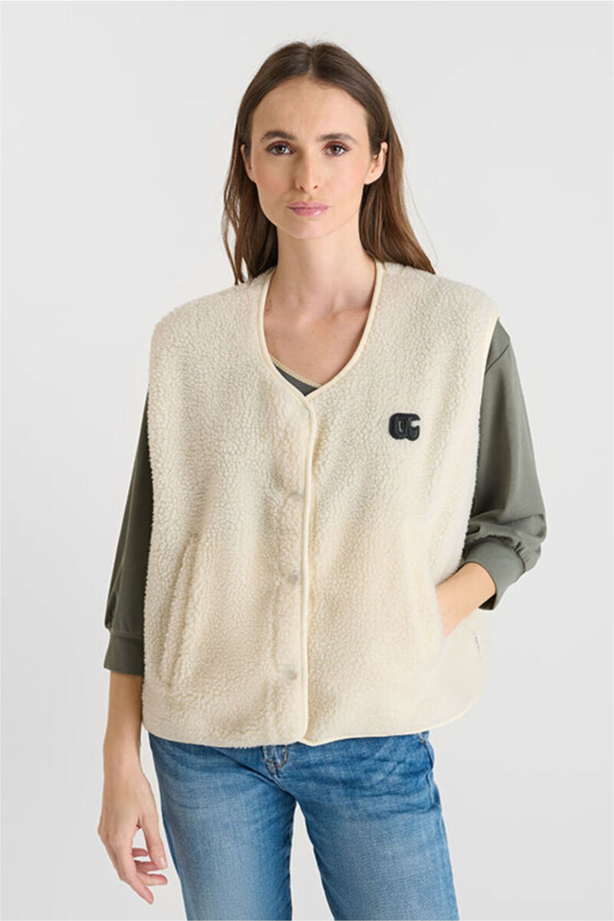 Le Temps Des Cerises Fleeceweste "GUDRU" im kuscheligen Design günstig online kaufen