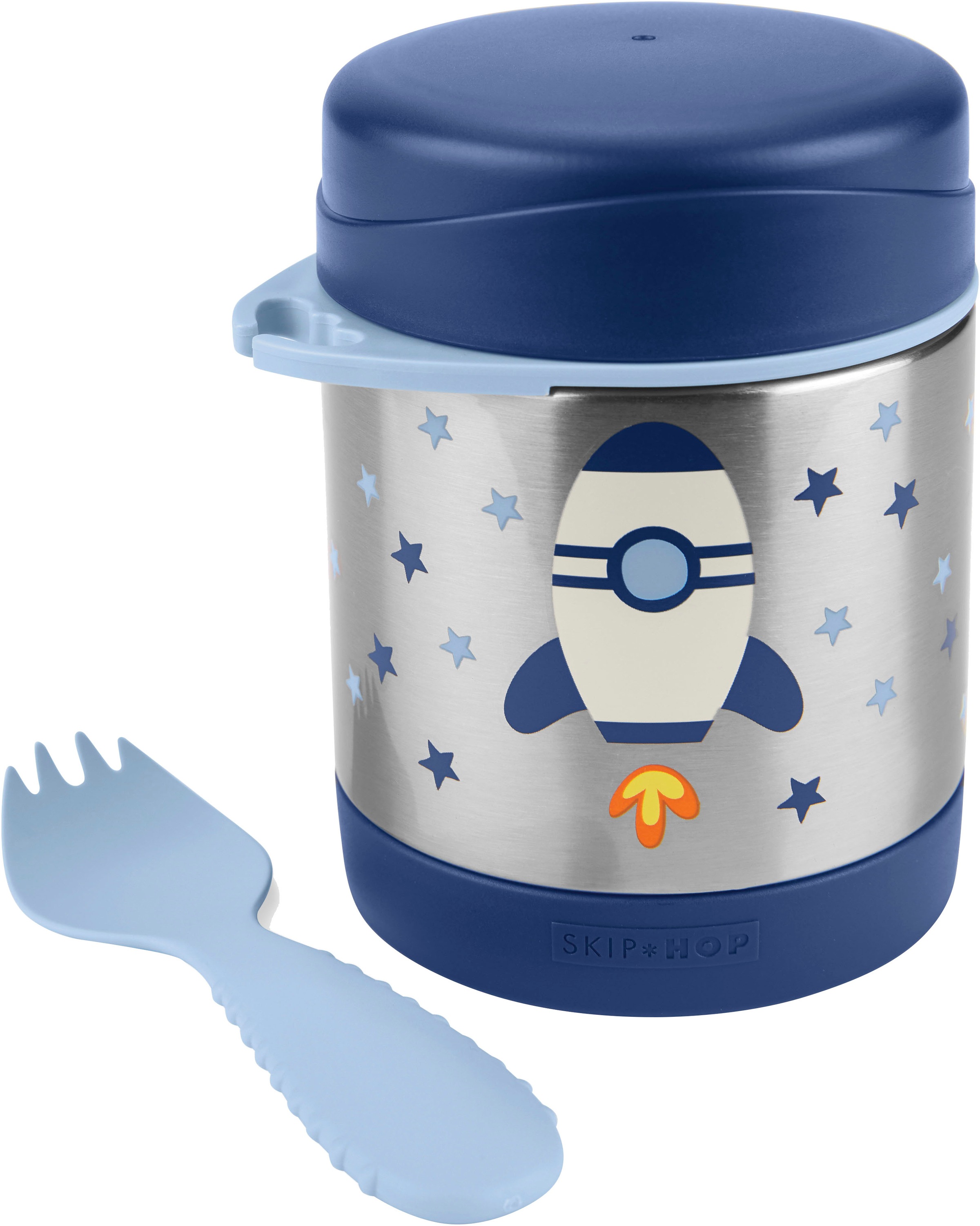 Skip Hop Thermobehälter »Spark Style Edelstahl Warmhaltebehälter, Rakete«, (2 tlg.), mit Multibesteck