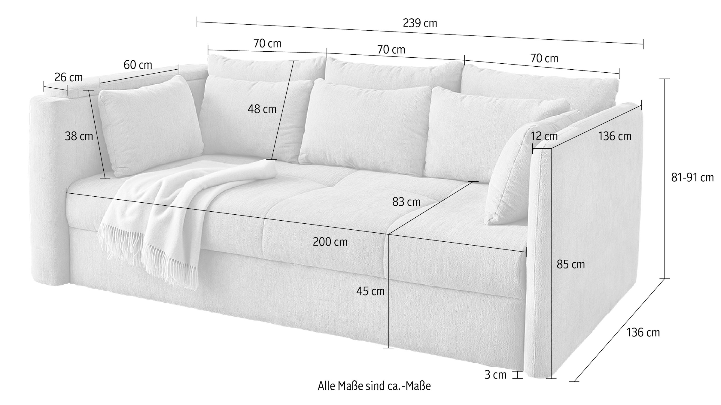 Jockenhöfer Gruppe Big-Sofa »Streamer«, versenkbarer kaufen BAUR montierbar inkl. rechts TV-Lift links oder | Fernbedienung