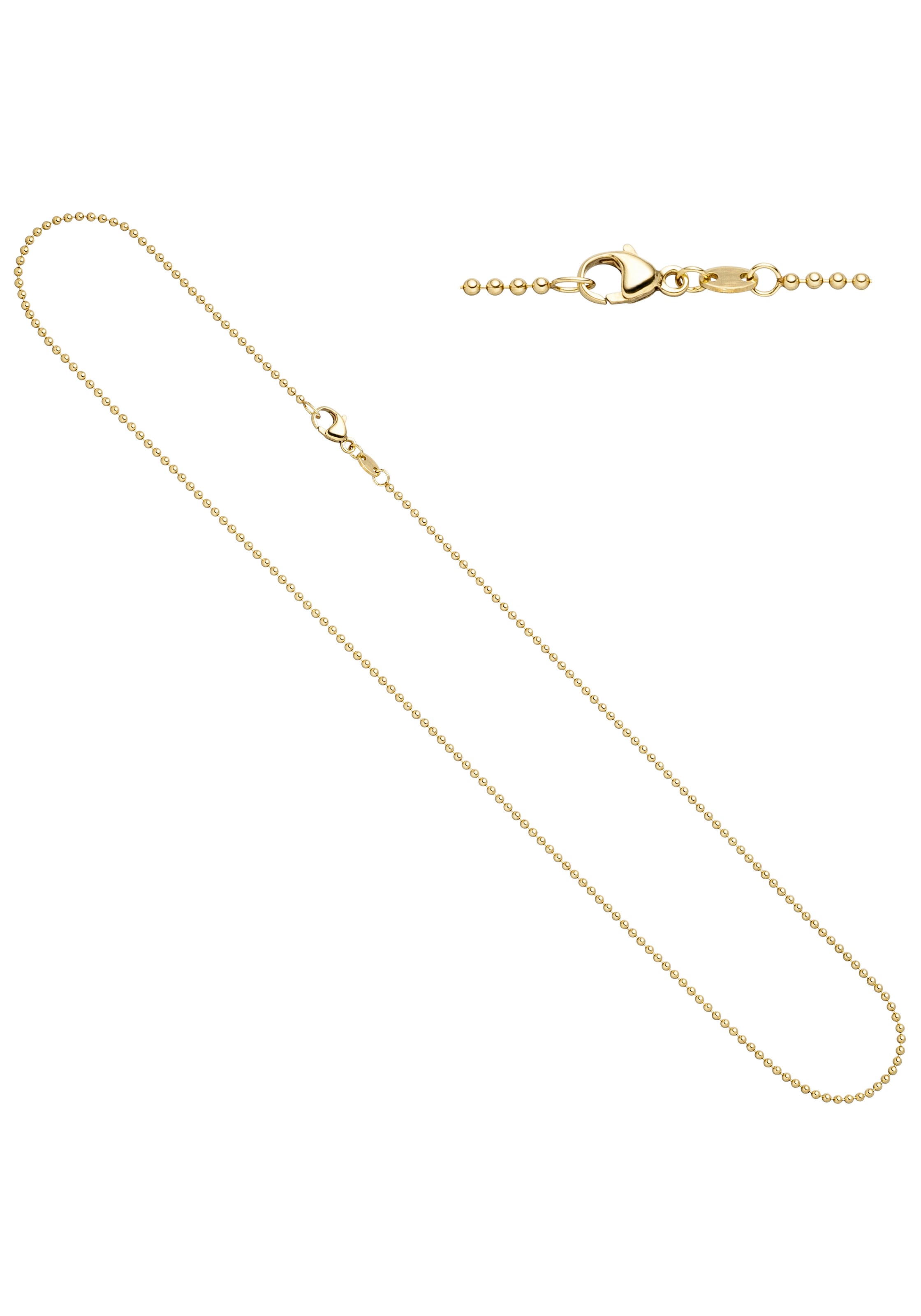 Goldkette, Kugelkette 585 Gold 42 cm 1,5 mm