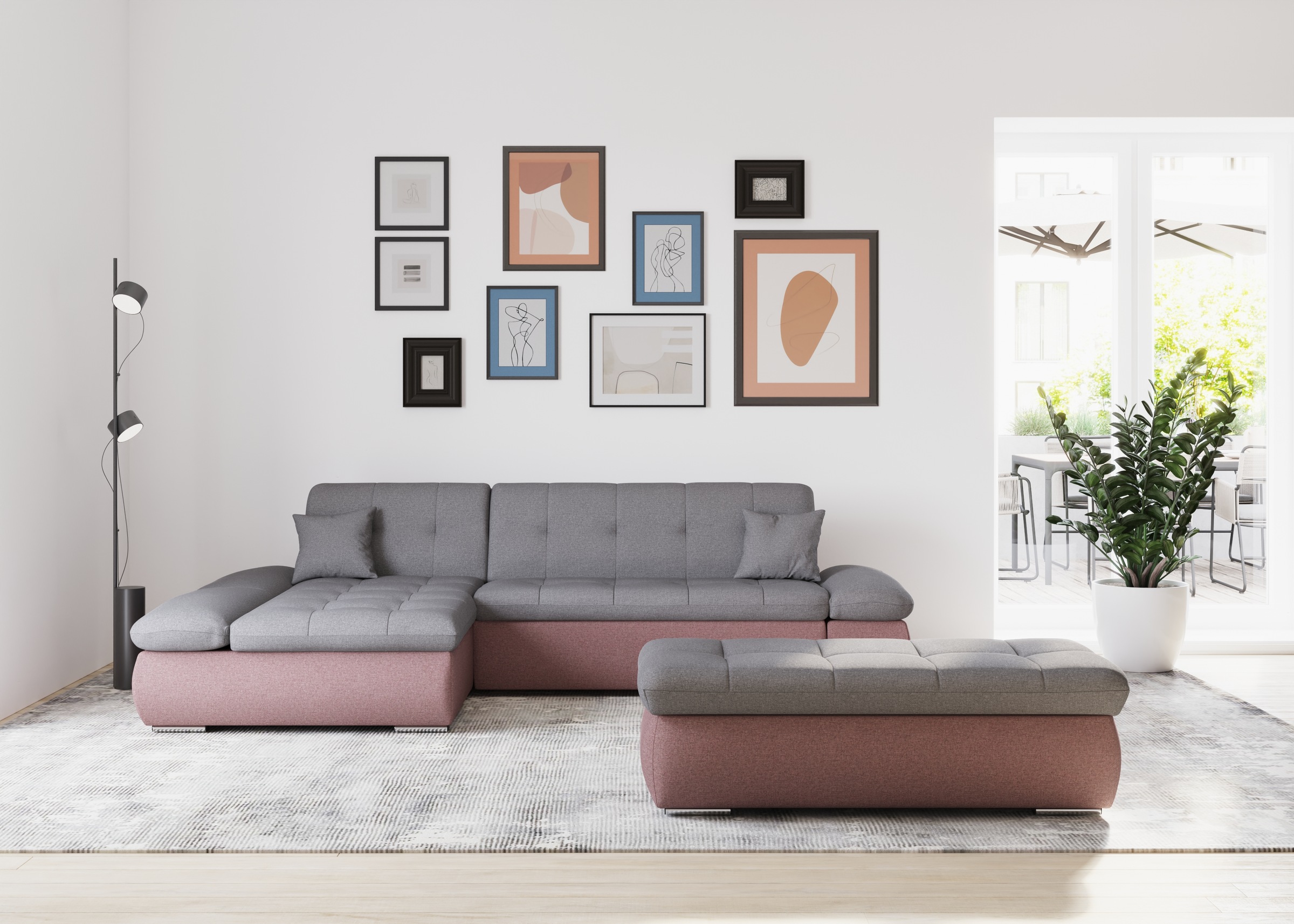 DOMO collection Ecksofa "Moric, L-Form, XXL-Sofa - Breite 300cm", wahlweise günstig online kaufen